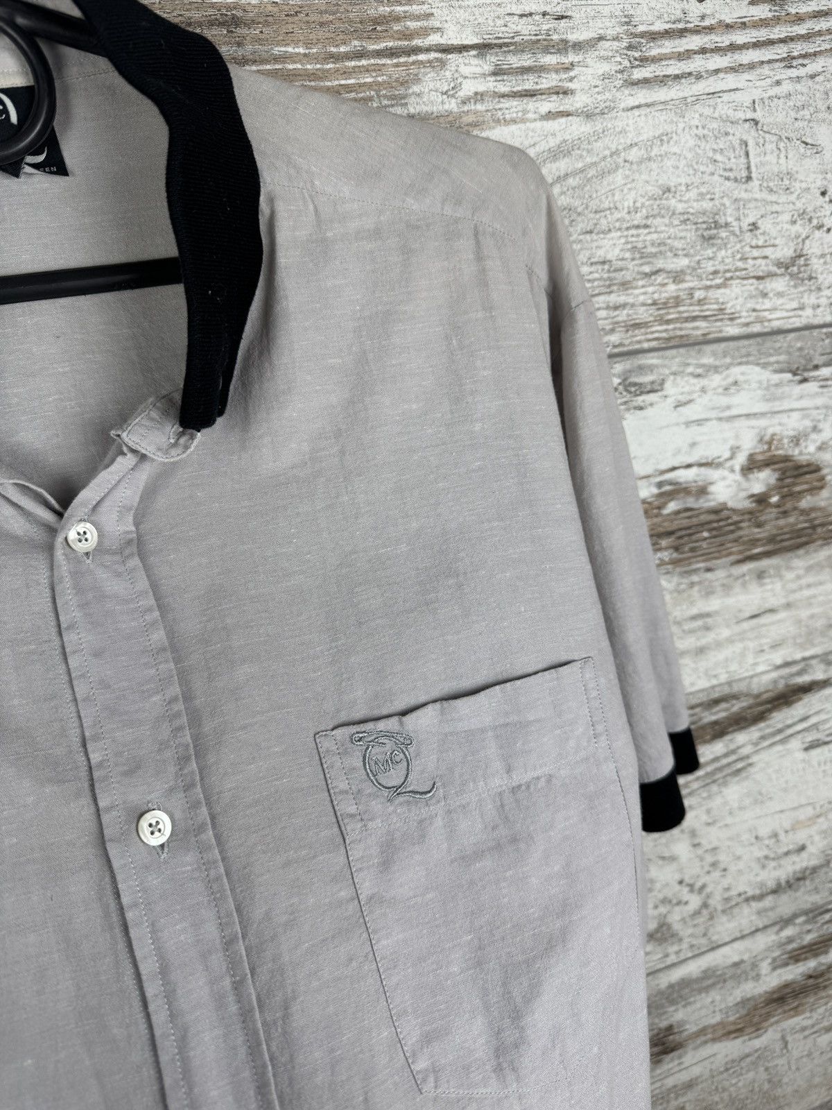 Alexander McQueen Mens Alexander McQueen shirts button up lino tencel tee polo Size US L / EU 52-54 / 3 - 4 Thumbnail