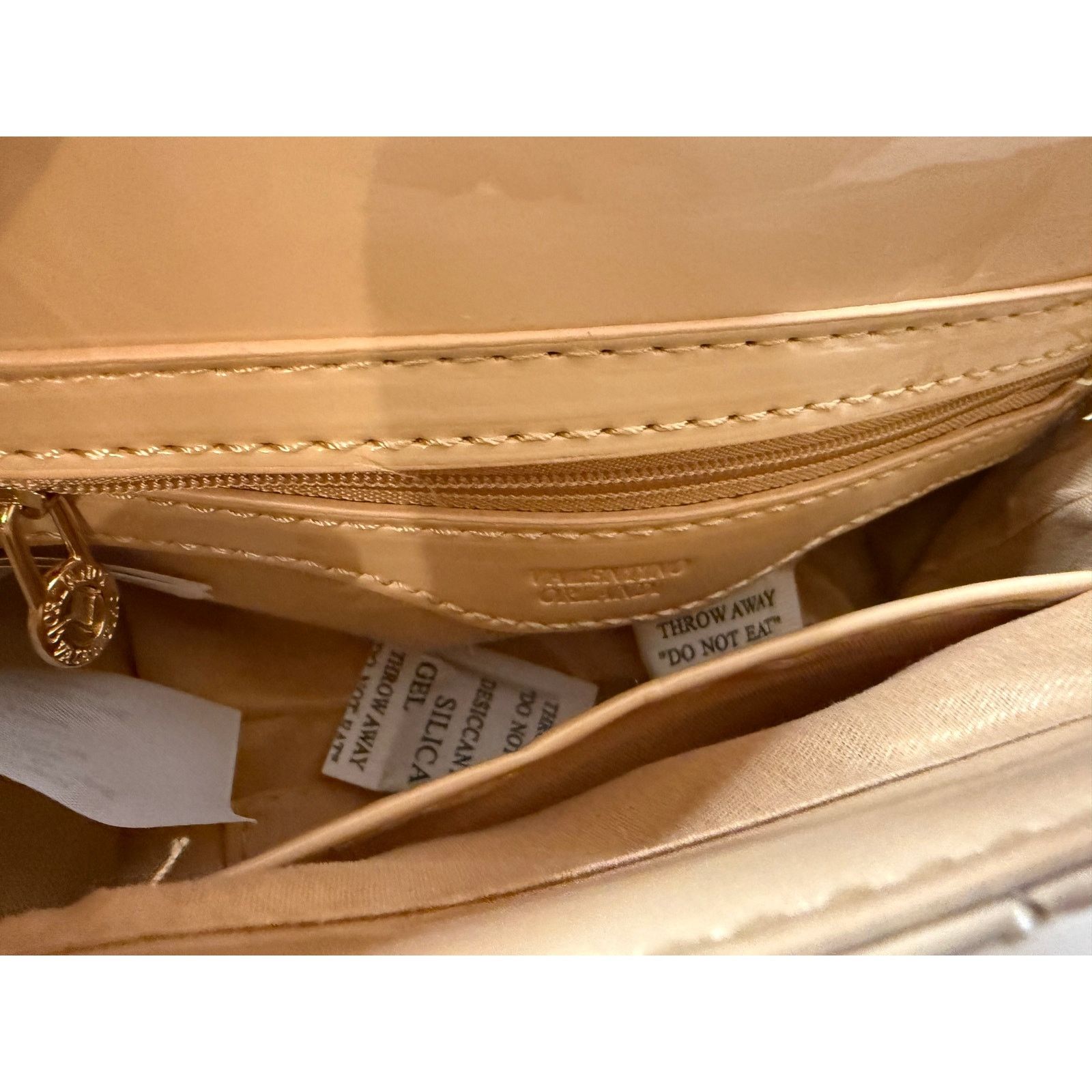 Valentino Valentino Orlandi Italy NWT Taupe Handbag Crossbody Vegan Size ONE SIZE - 5 Thumbnail