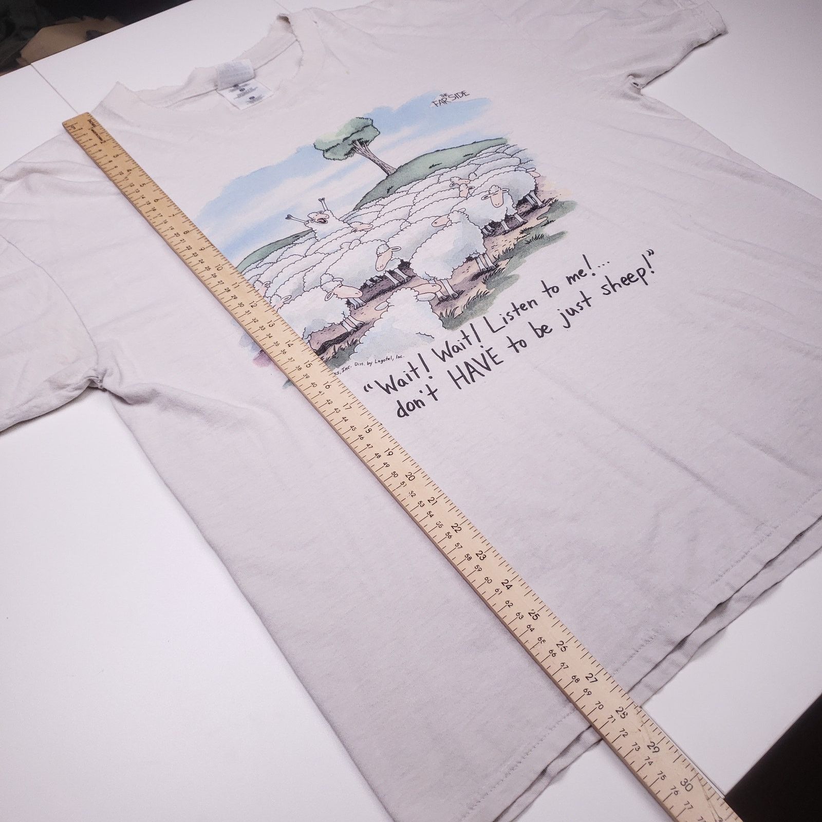 Vintage Vtg 80s Gary Larson Sheep graphic tee Size US XL / EU 56 / 4 - 8 Thumbnail