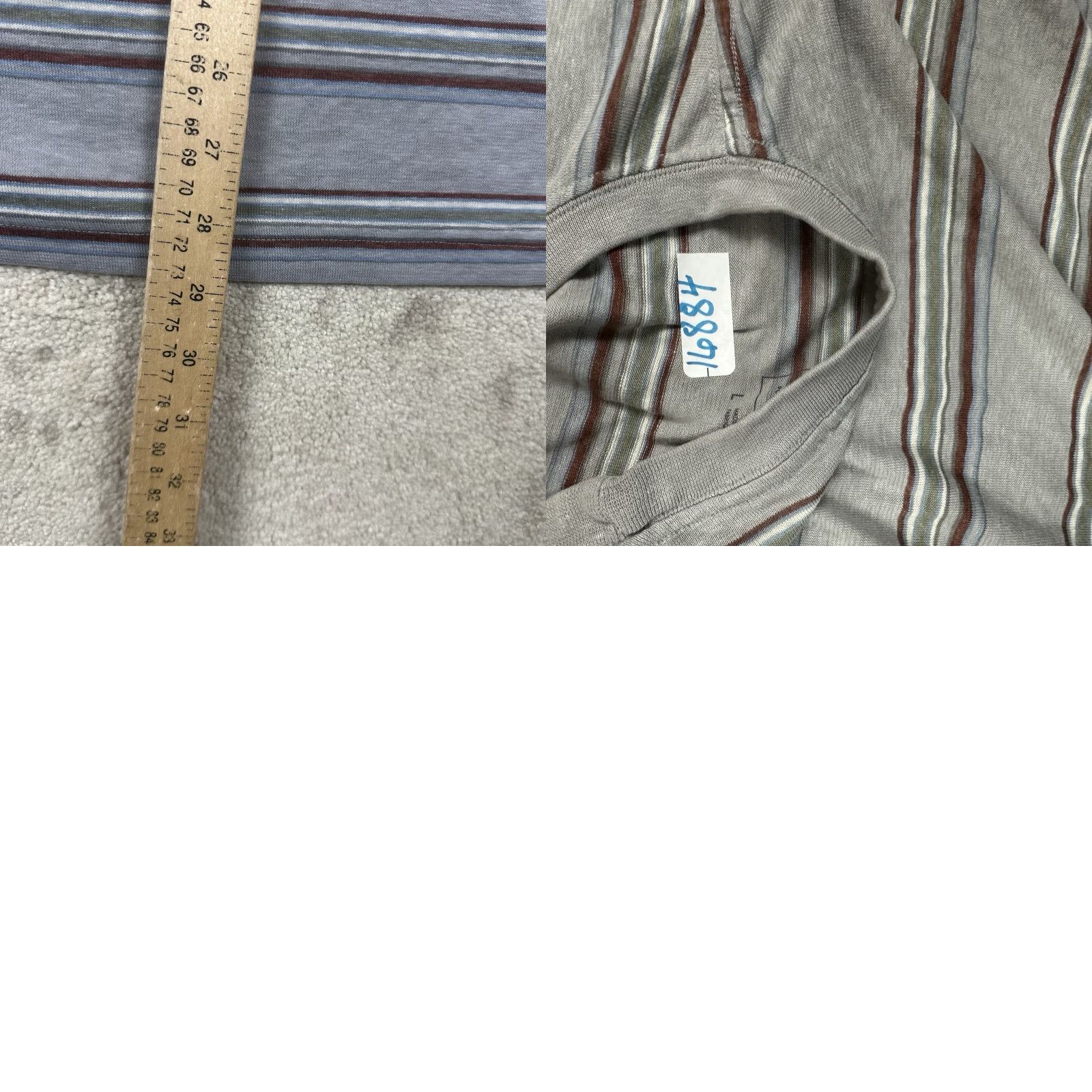 Prana Prana T Shirt Mens Large Gray Striped Outdoor Hiking Hemp Blend Shirt Mens Large Gray Striped Outdoor Hiking Hemp Blend Size US L / EU 52-54 / 3 - 8 Thumbnail