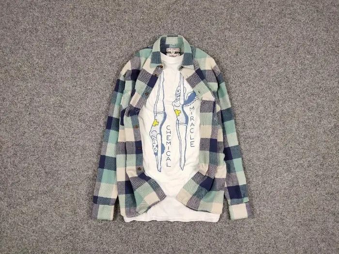 Flannel Vintage Flannel Shirt Travis Scott Style Streetwear Hype Size US M / EU 48-50 / 2 - 1 Thumbnail