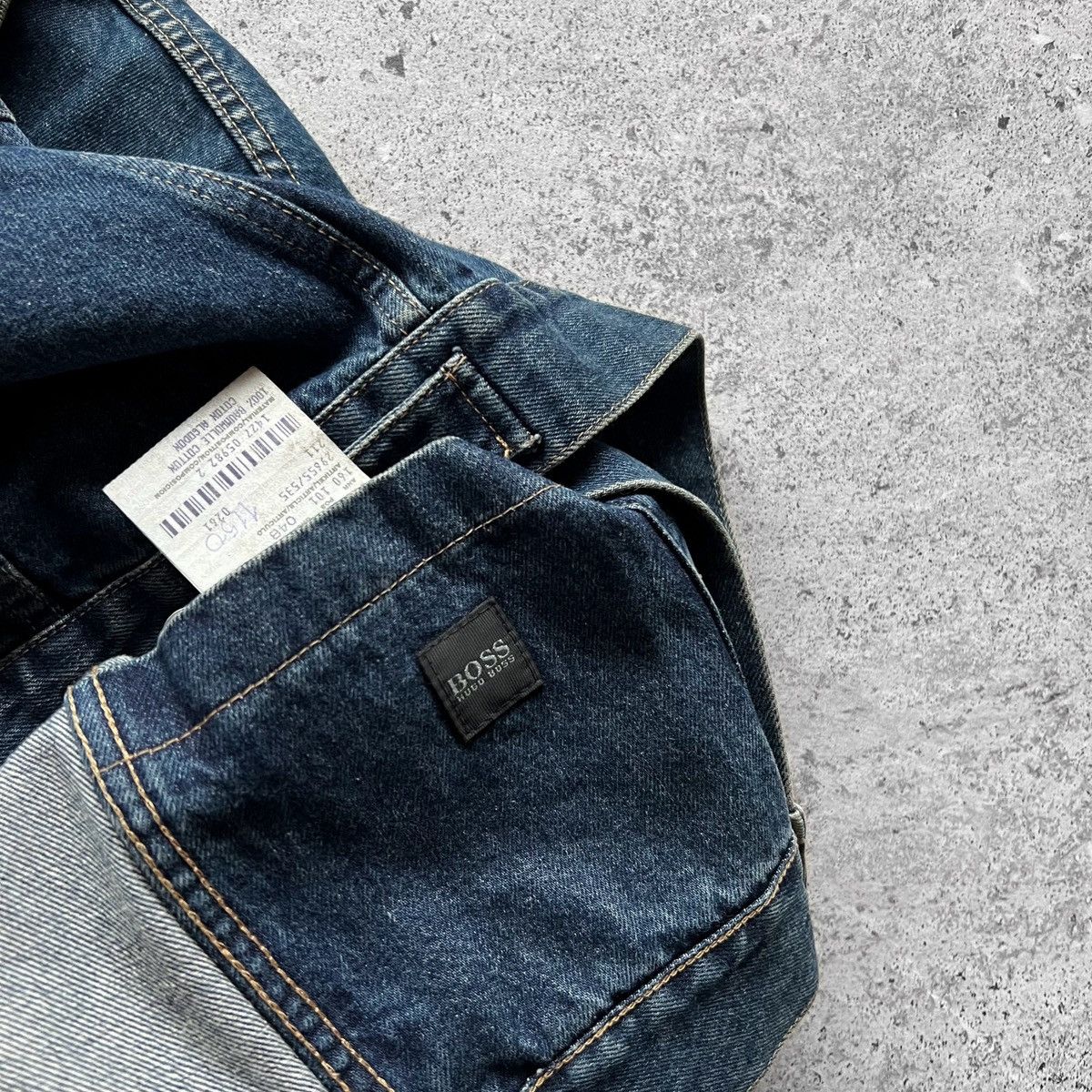 Hugo × Hugo Boss × Vintage Hugo Boss Mens Vintage 90s Blue Long Sleeve Denim Jacket Size US M / EU 48-50 / 2 - 8 Thumbnail