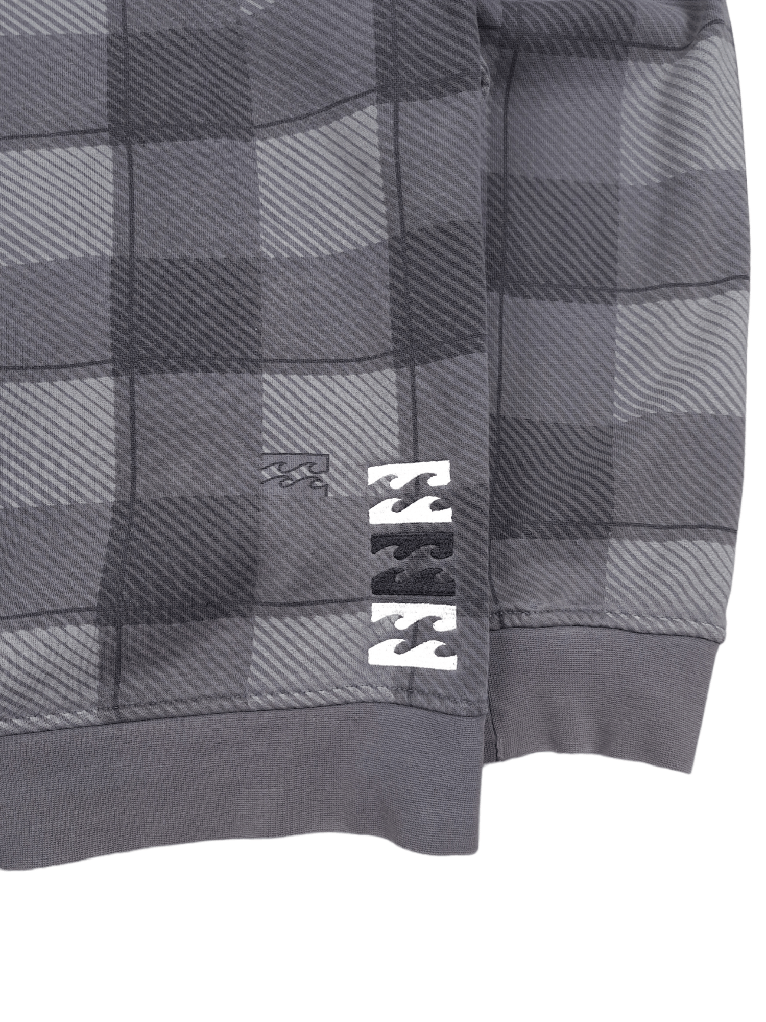 Billabong × Tribal Streetwear 💎 Vintage Gray Y2K Full Zip Hoodie Sweatshirt Checked Logo Size US L / EU 52-54 / 3 - 7 Thumbnail