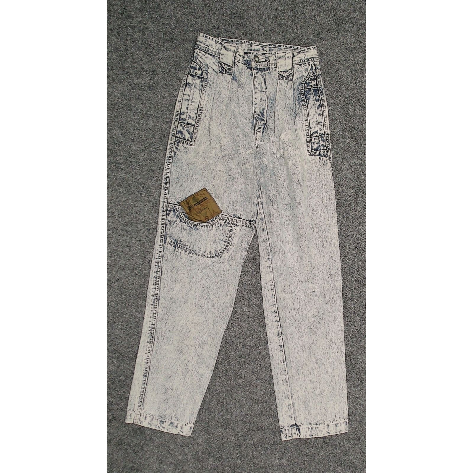 Lee Lee Vintage 80s Airgear Acid Wash Pleated Balloon Jeans 24" Size 24" / US 00 / IT 34 - 3 Thumbnail