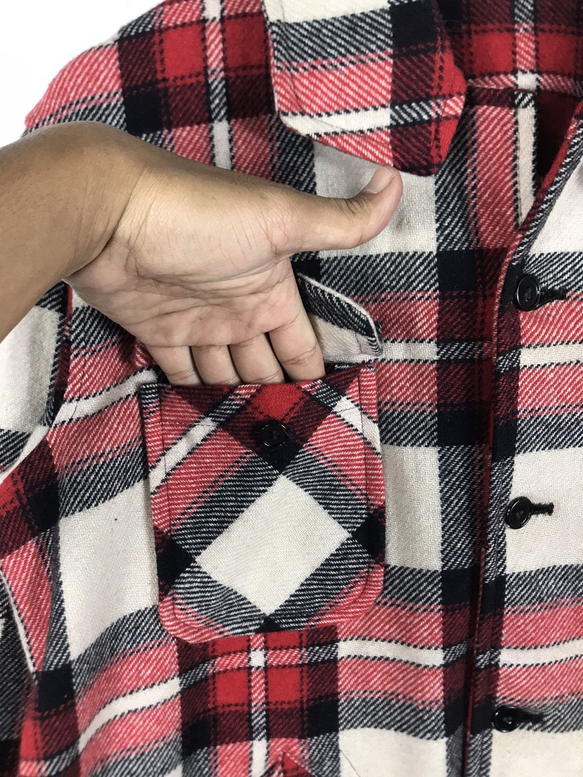 Japanese Brand × Vintage ⚡️Vintage Excel Wool Flannel Chore Shirt Jacket Size US M / EU 48-50 / 2 - 7 Thumbnail