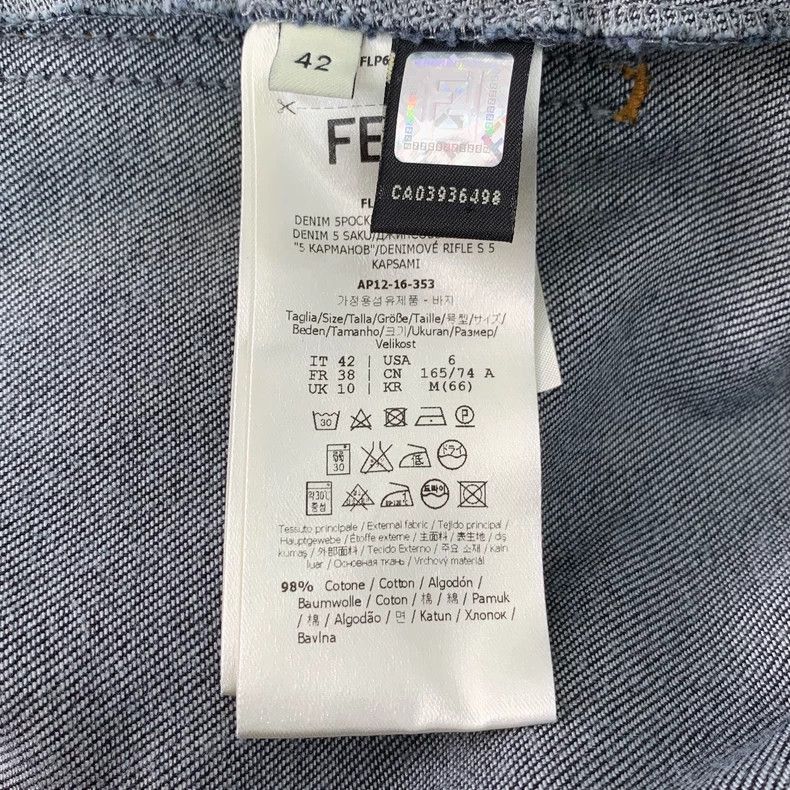 Fendi Fendi Dark Blue Cotton WideLeg Pants Size US 34 / EU 50 - 7 Thumbnail