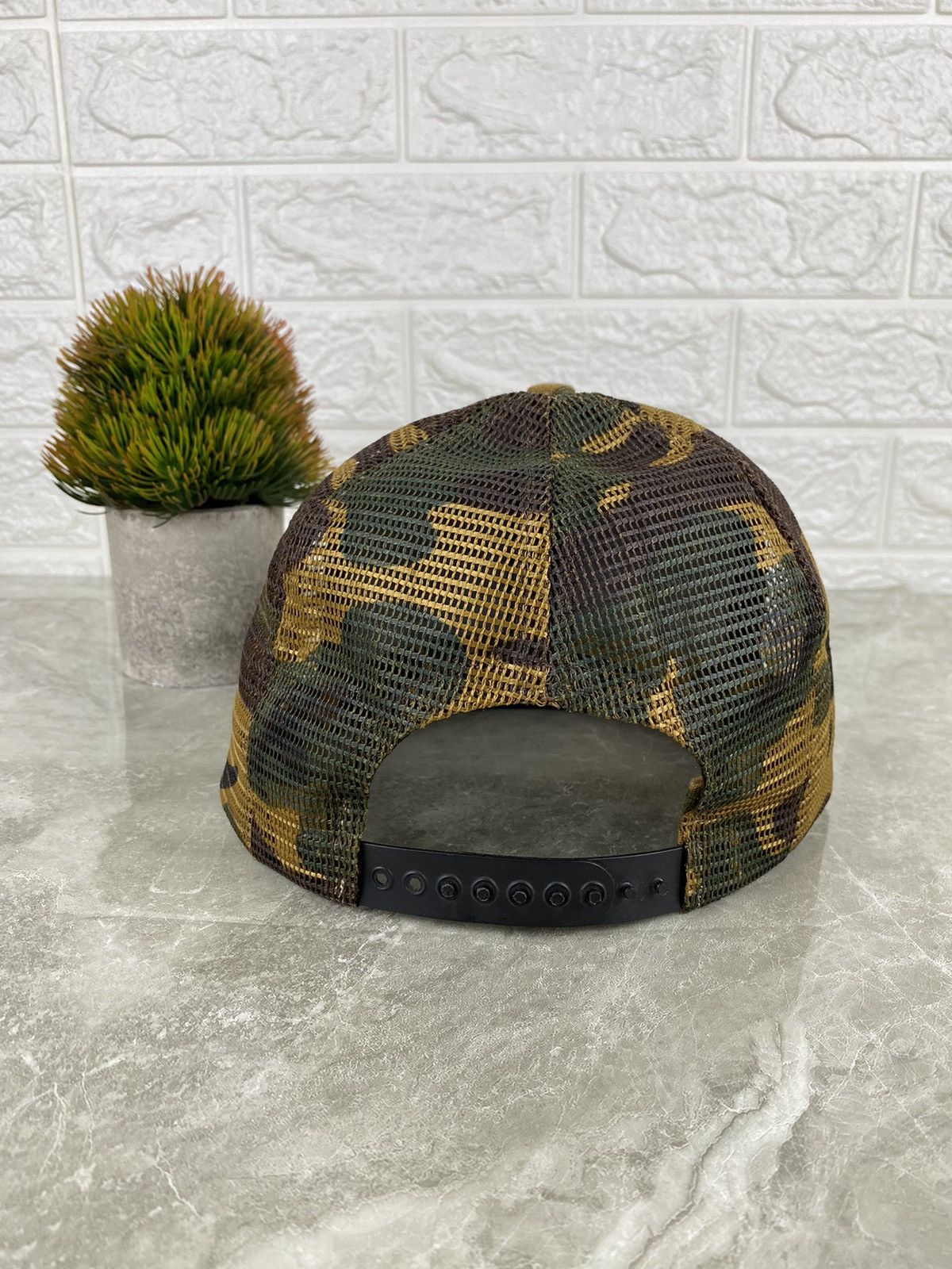 Vintage Vintage Army Camo Trucker Hat Size ONE SIZE - 4 Thumbnail