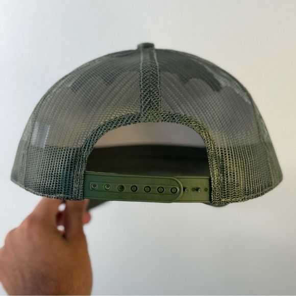 Designer NEW MEXICO SEAL GREEN SUEDE TRUCKER MESH CAP HAT Size ONE SIZE - 5 Thumbnail