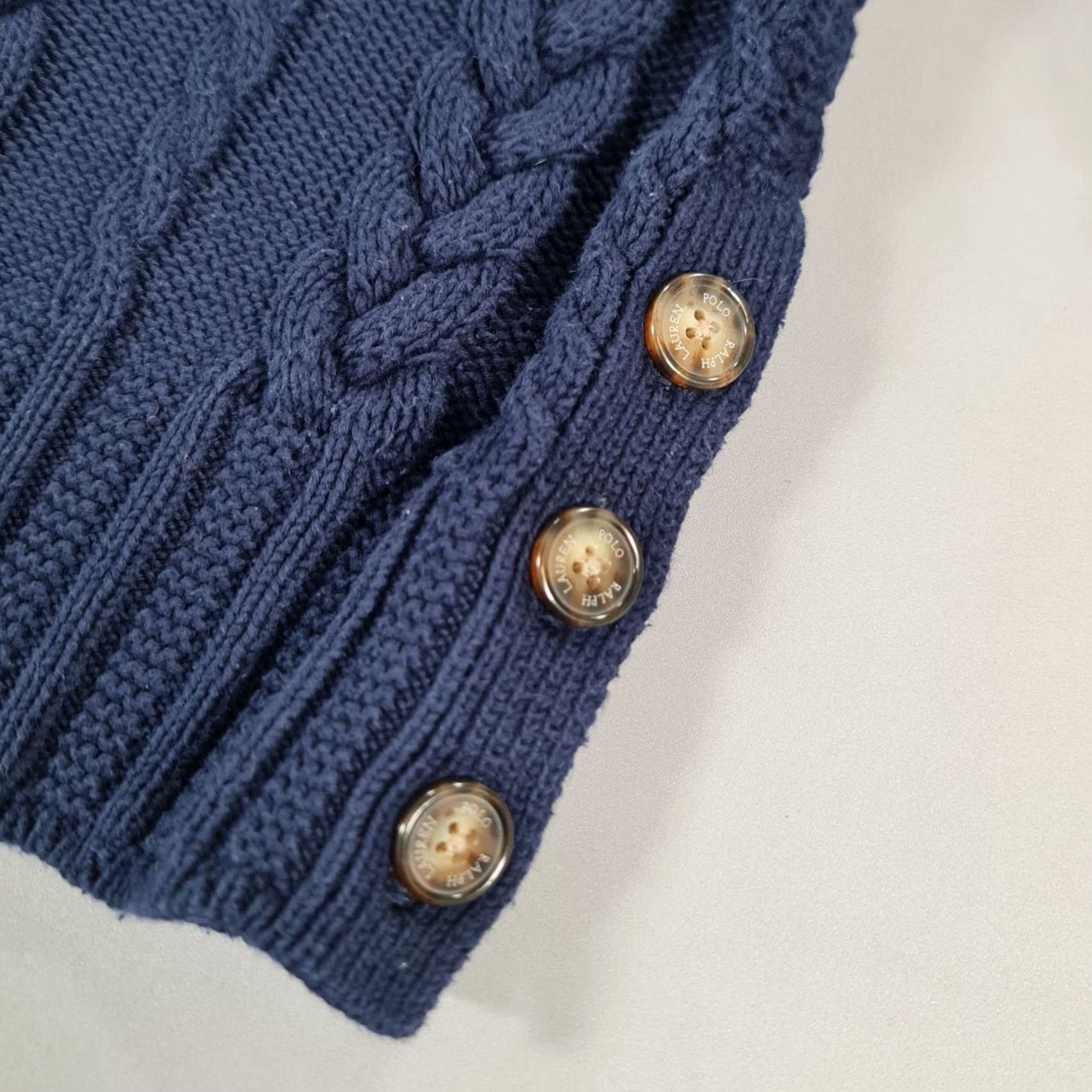 Polo Ralph Lauren Polo Ralph Lauren Jumper Womens XS Navy Blue Cotton Cable-Knit Pullover Crew Neck Long Sleeve Size XS / US 0-2 / IT 36-38 - 5 Thumbnail