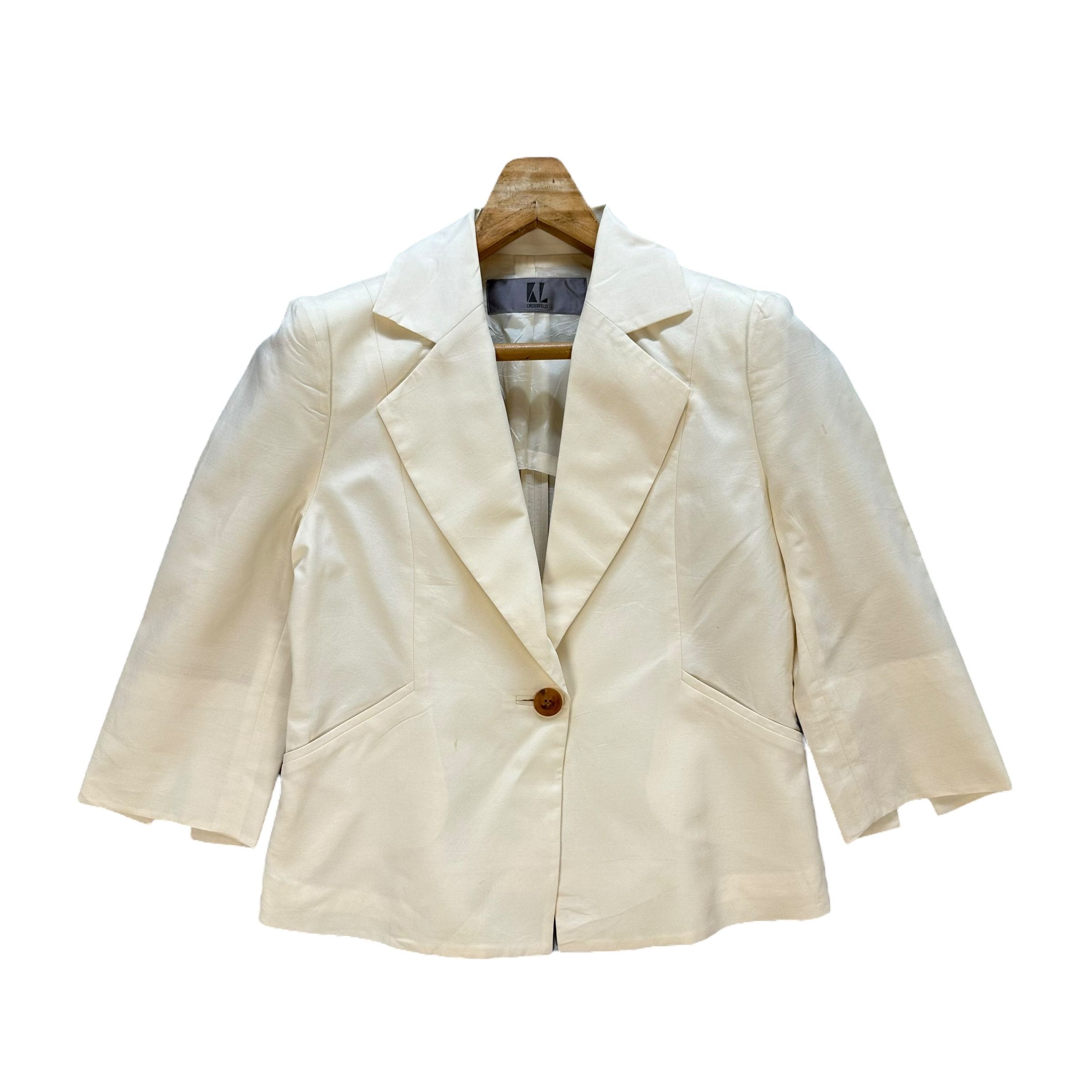 Karl Lagerfeld KARL LAGERFELD Cropped Single Button Blazer Jacket #A44-1004 Size S / US 4 / IT 40 - 1 Thumbnail