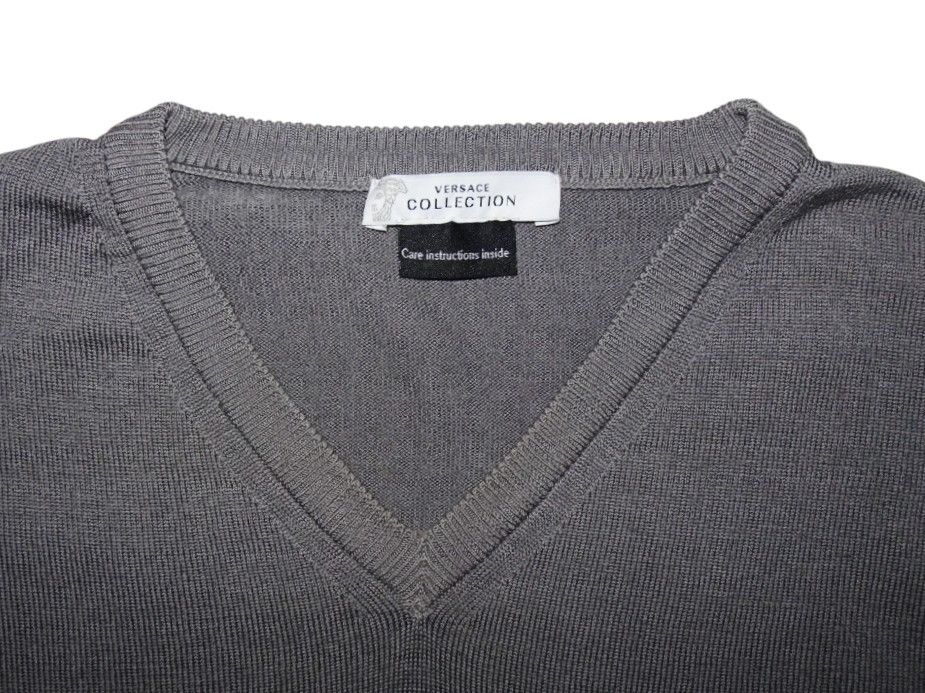 Versace VERSACE COLLECTION MEDUSA LOGO V-NECK SWEATER Size US XL / EU 56 / 4 - 2 Thumbnail