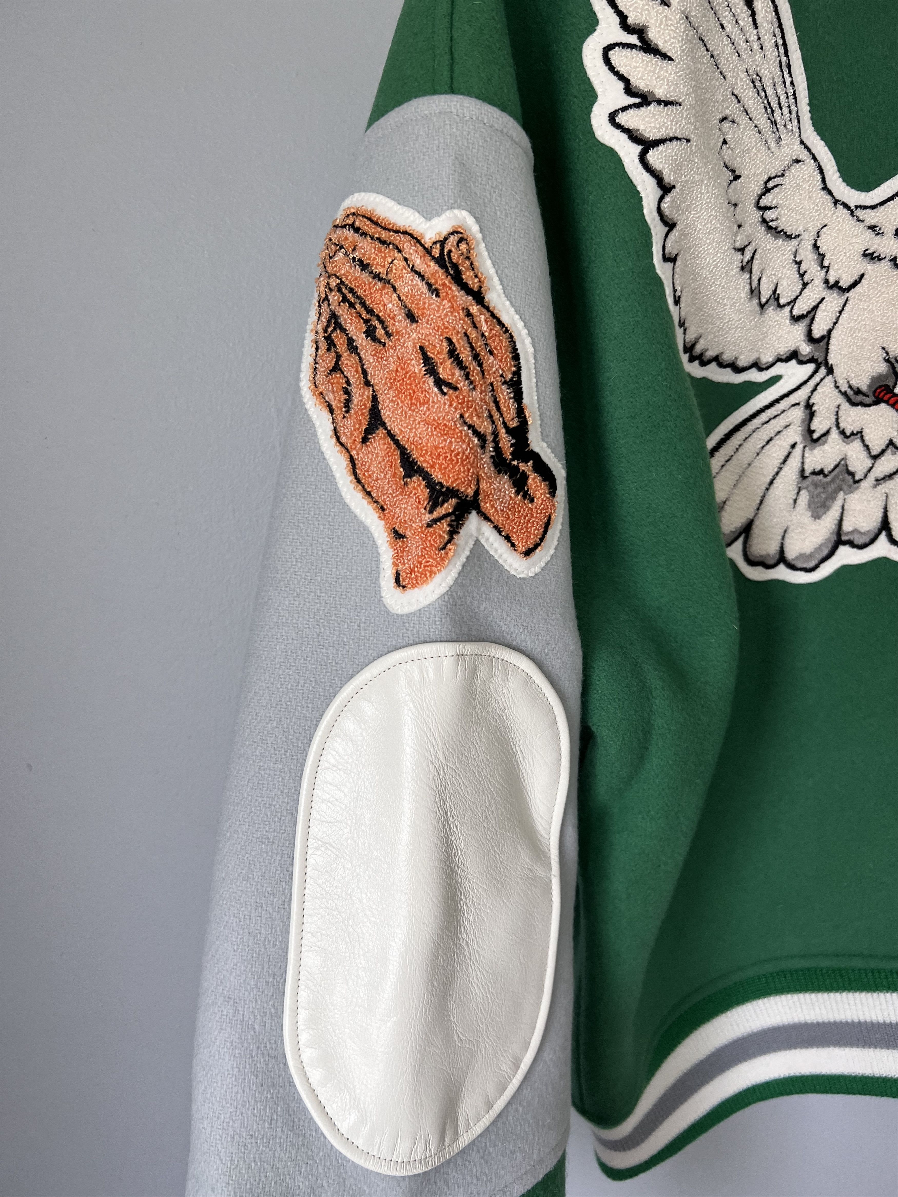 Saint Michael Saint Michael Harmony Wool Varsity Jacket in Green Size US L / EU 52-54 / 3 - 4 Thumbnail