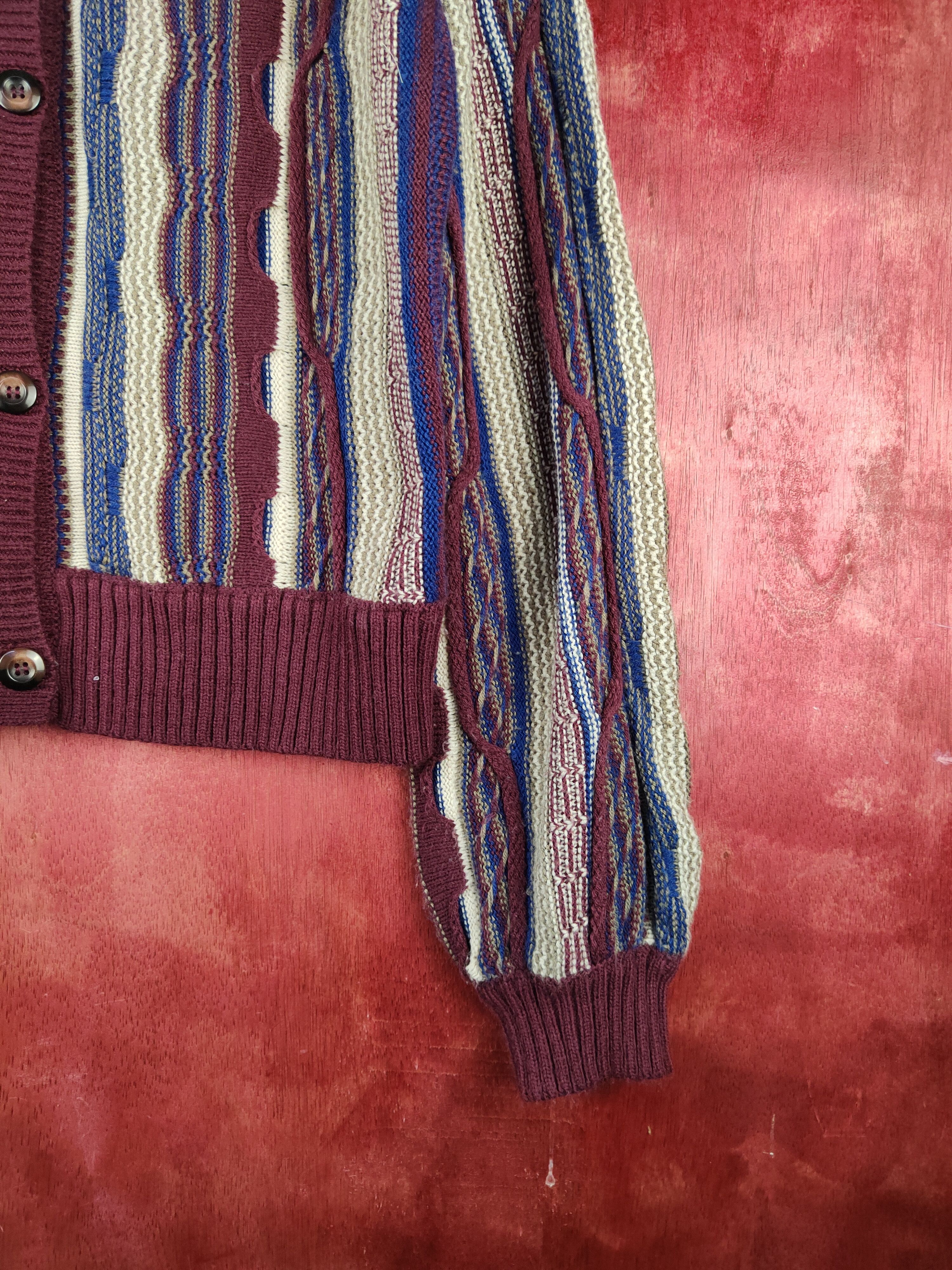 Japanese Brand Urbanity UB Dark Purple Stripes Knitwear like coogi #S1600 Size US M / EU 48-50 / 2 - 6 Thumbnail