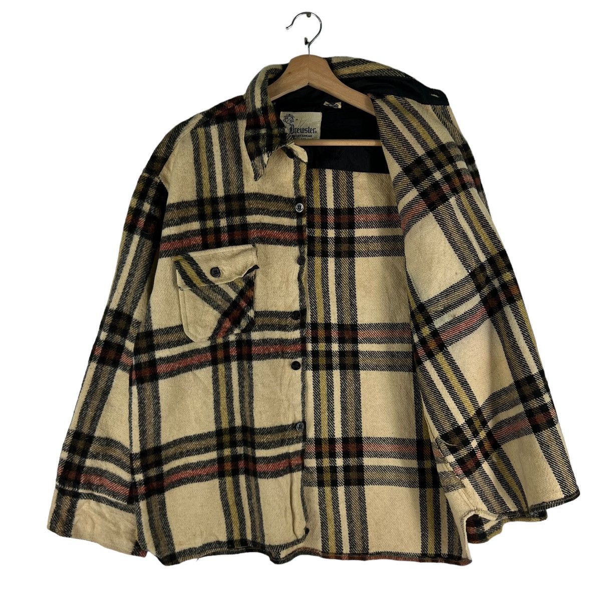 Flannel × Japanese Brand × Vintage 🔥VINTAGE WOOL FLANNEL JACKET BREWSTER TARTAN DESIGN Size US L / EU 52-54 / 3 - 8 Thumbnail
