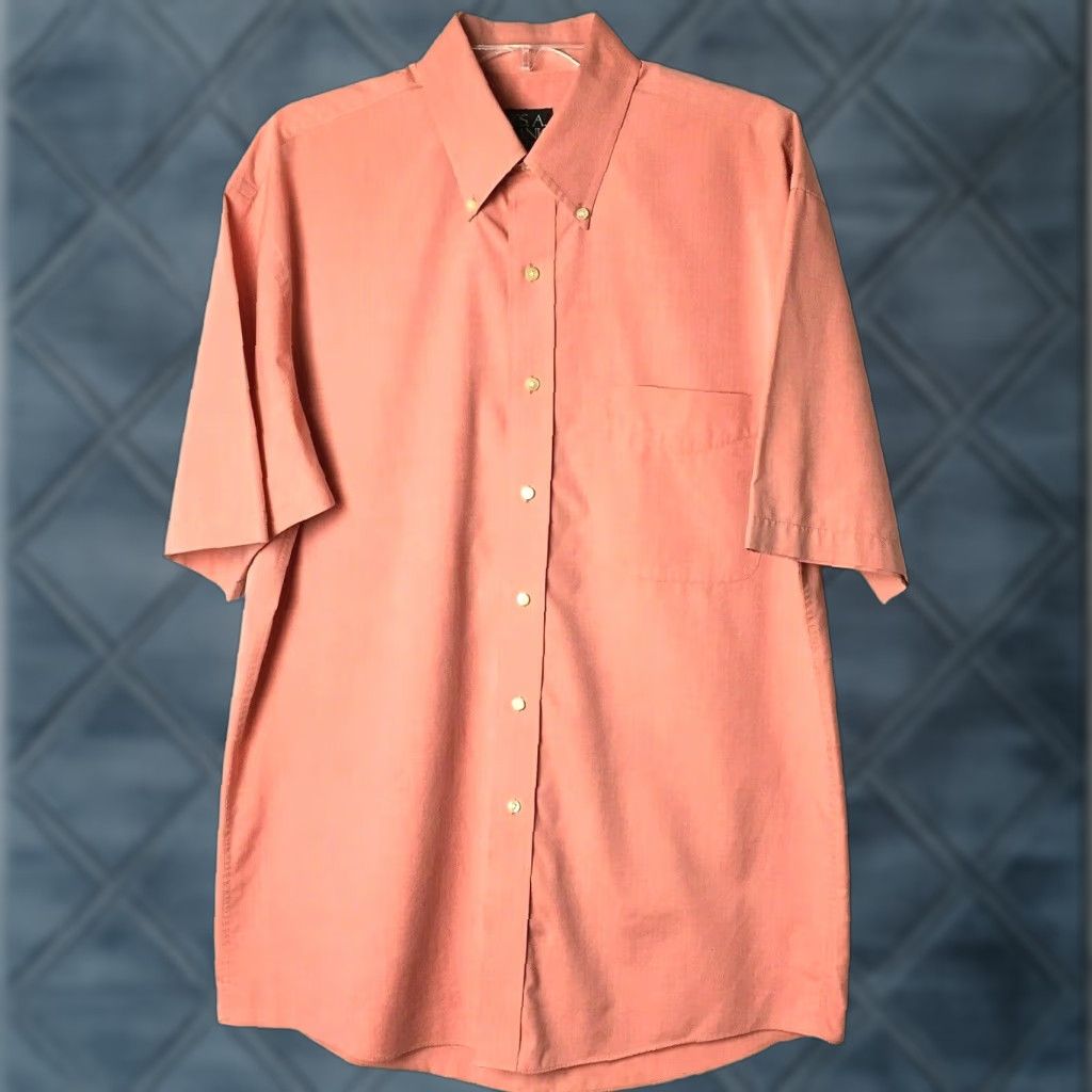 Jos. A. Bank Jos A Bank Shirt Mens M Pink Short Sleeve Button-Up Casual Size US M / EU 48-50 / 2 - 1 Thumbnail