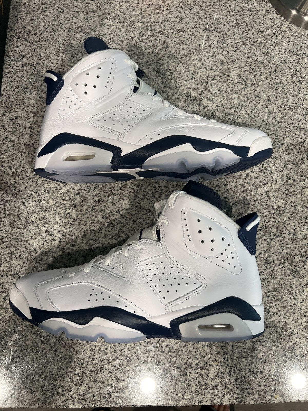Jordan Brand × Nike Jordan 6 White/Navy Blue Size US 10.5 / EU 43-44 - 2 Thumbnail