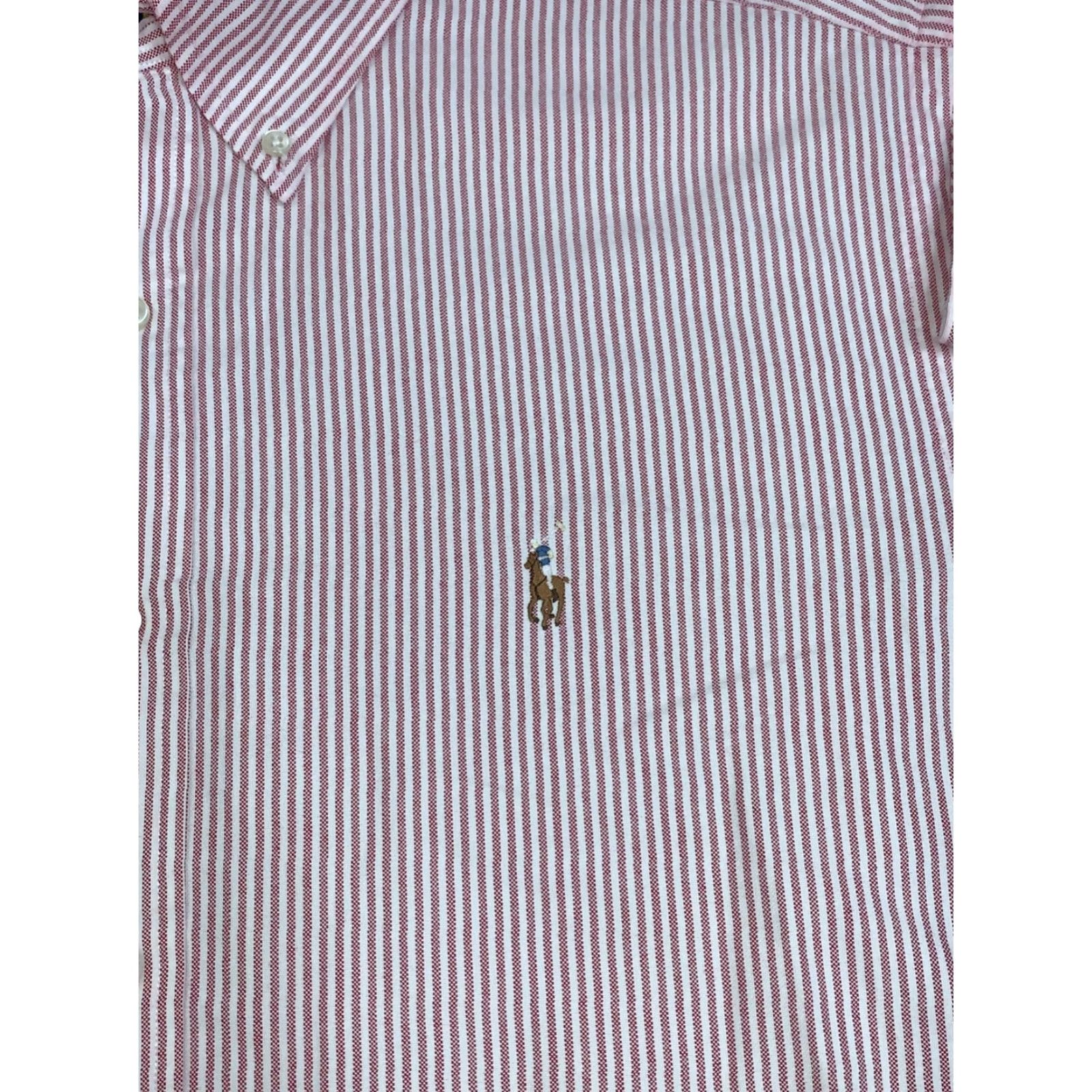Polo Ralph Lauren Polo Ralph Lauren Shirt Mens XL Classic Fit Button-Up Striped Pink White Size US XL / EU 56 / 4 - 3 Thumbnail