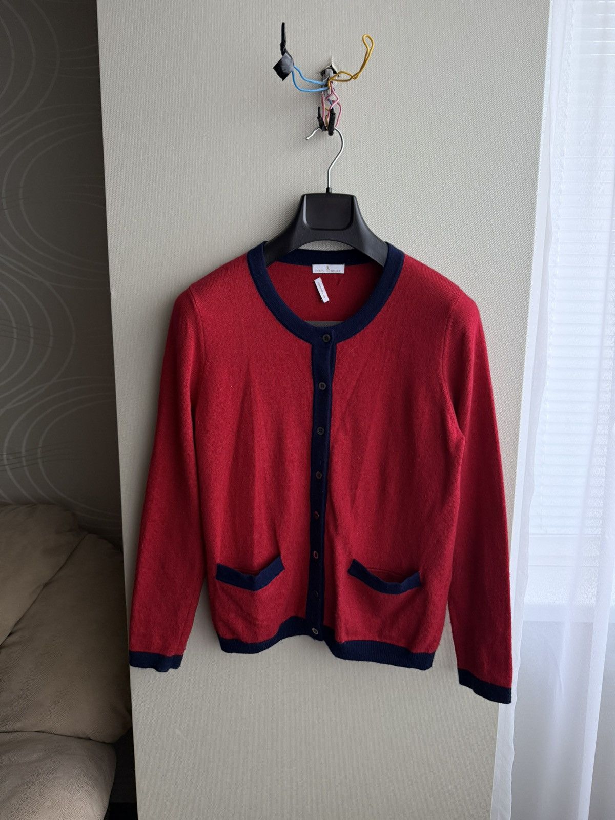 Other House Of Bruar Red Cashmere Silk Cardigan Size S Size S / US 4 / IT 40 - 1 Thumbnail