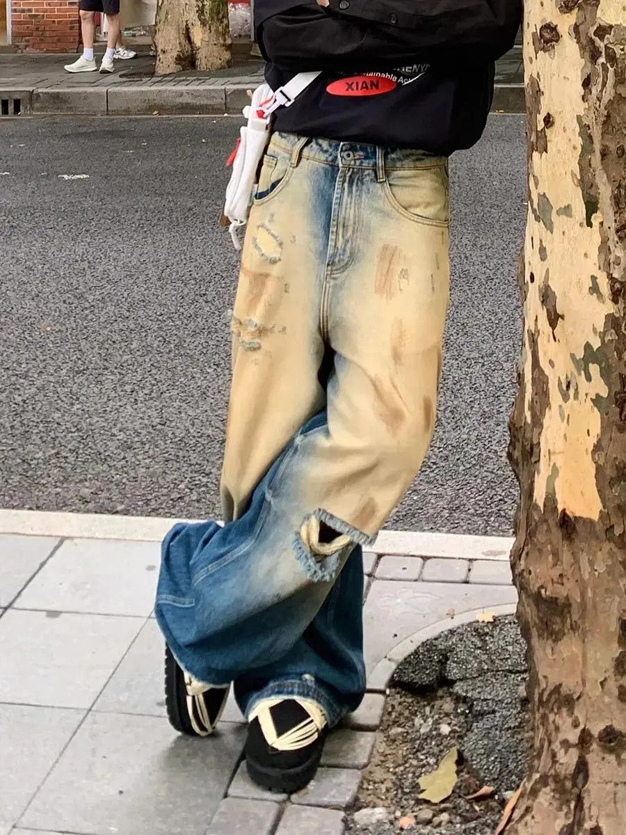 Japanese Brand Retro washed gradient jeans Size US 32 / EU 48 - 3 Thumbnail