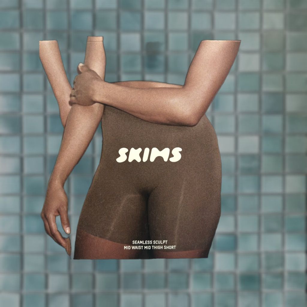 SKIMS Skims Women Seamless Shaping Shorts Mid Waist Mid Thigh L Beige Nylon 2020s Abdominal Womens Size 36" / US 14 / IT 50 - 1 Thumbnail