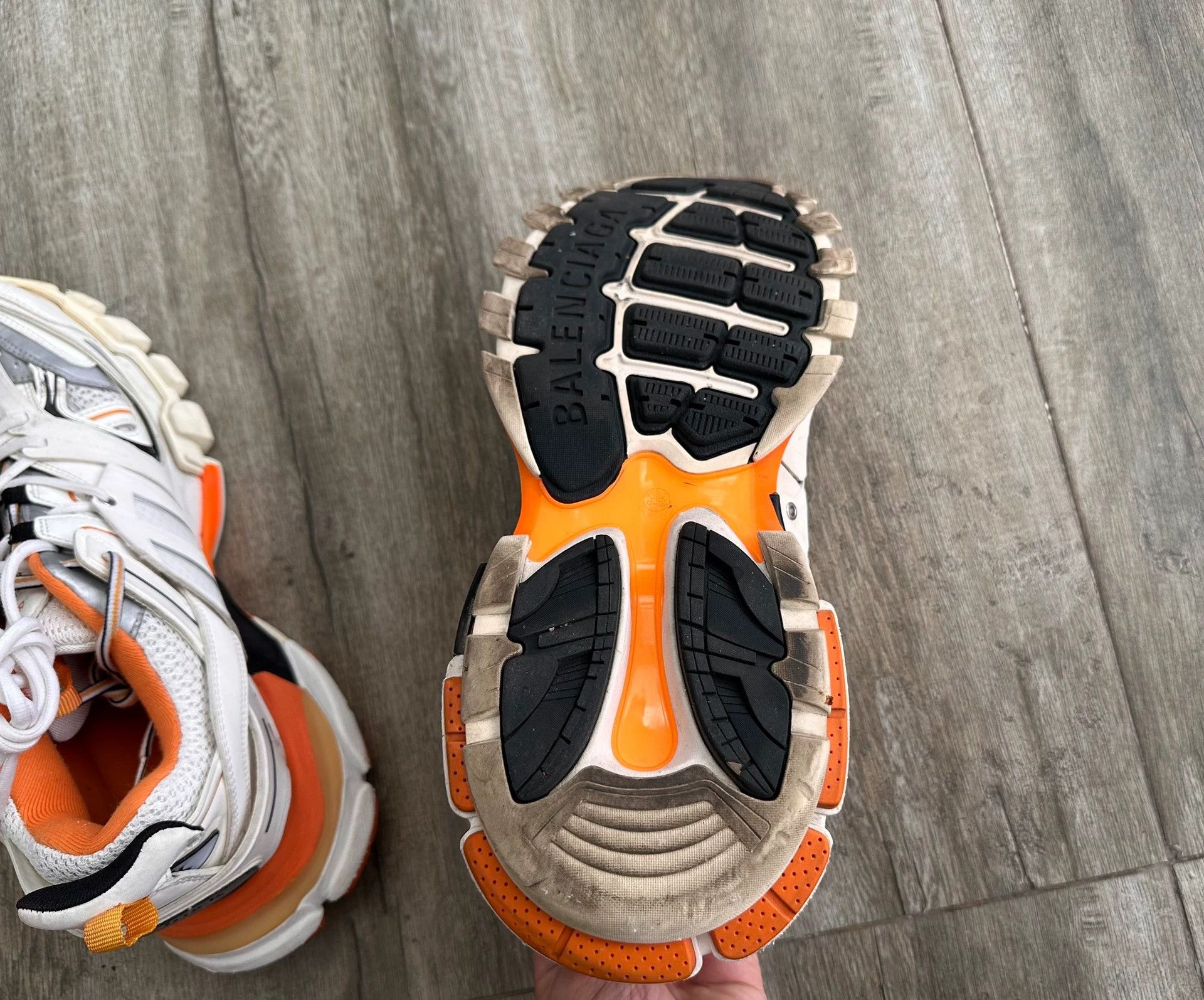 Balenciaga Balenciaga Track Nylon Dad Shoe Men's White Orange Used 43 Size US 10 / EU 43 - 5 Thumbnail