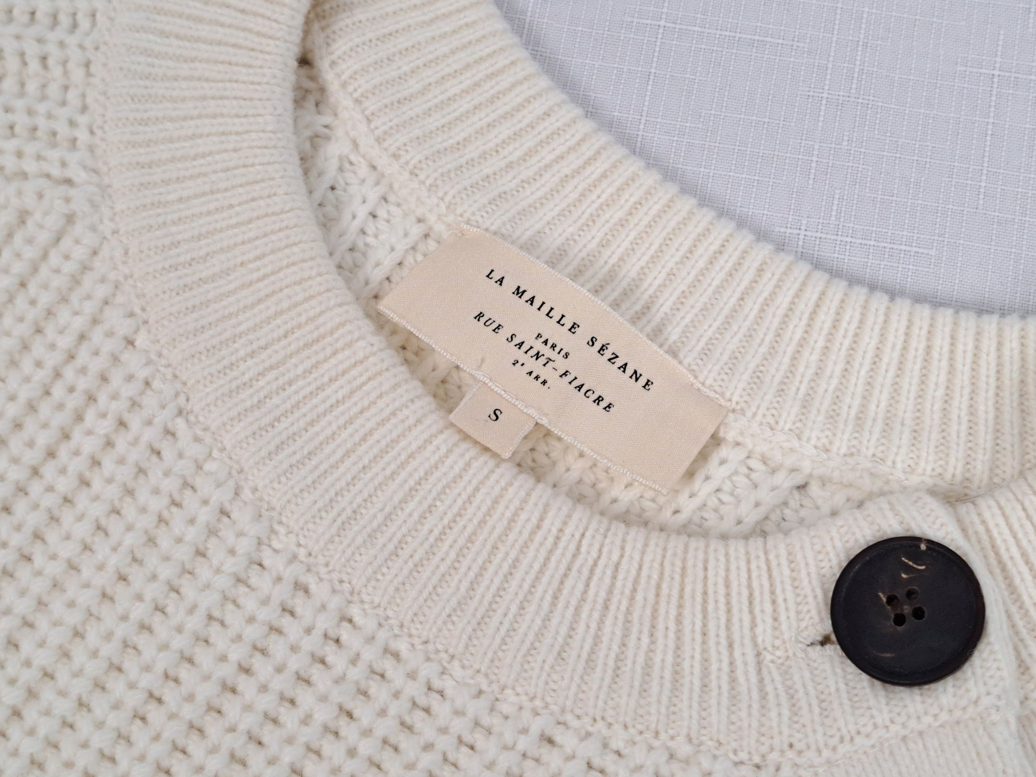 Sezane Sezane Darius wool/cotton sweater in ecru. Size S Size S / US 4 / IT 40 - 7 Thumbnail