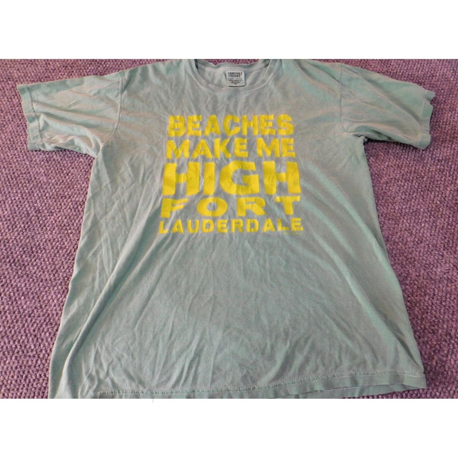 Comfort Colors Comfort Colors Shirt Mens Medium Green Short Sleeve Crew Neck Cotton Knit Logo Classic Pockets T-Shirt Size US M / EU 48-50 / 2 - 4 Thumbnail