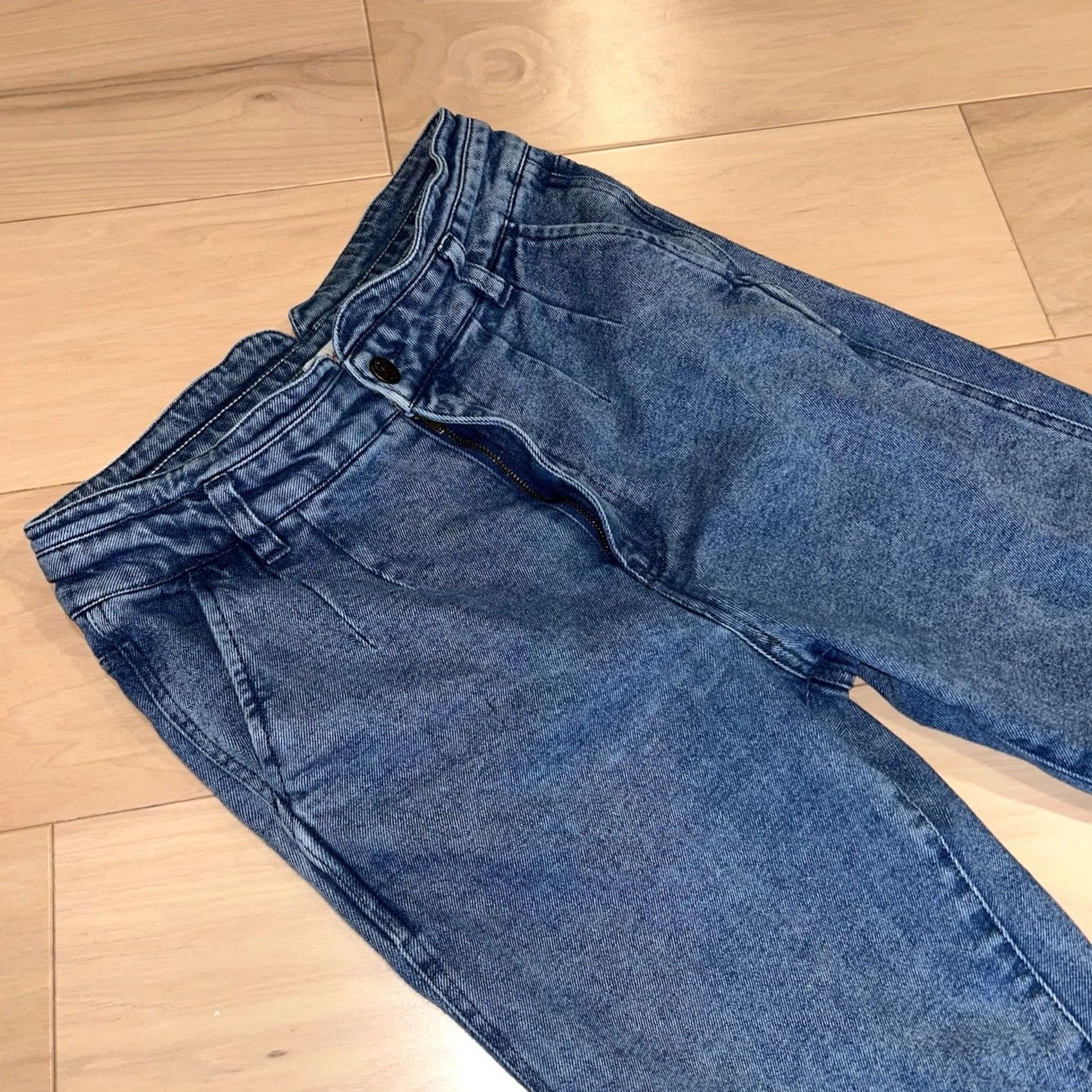 Faherty Faherty Pleated High Rise Paperbag Waist Denim Blue Jean Women’s 28 Size 28" / US 6 / IT 42 - 3 Thumbnail