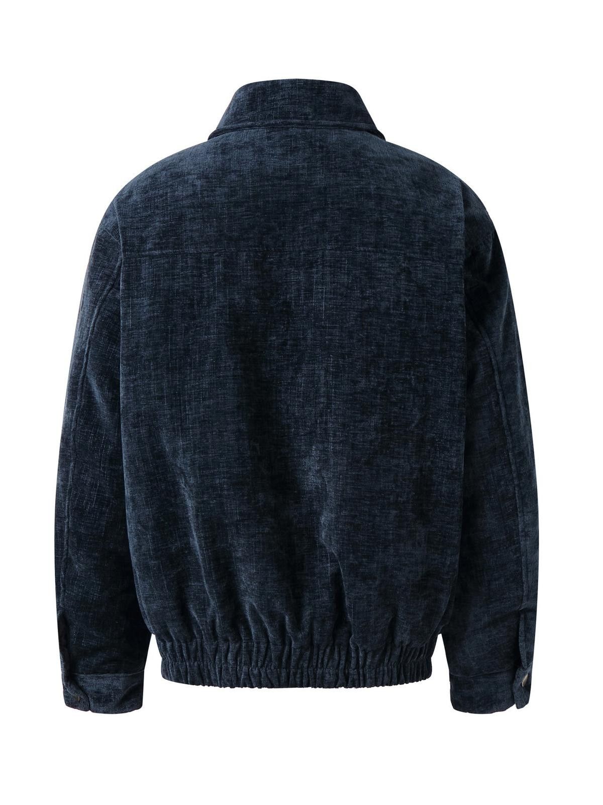 Vintage Dark Blue Corduroy Men's Bomber Jacket Size US M / EU 48-50 / 2 - 3 Thumbnail