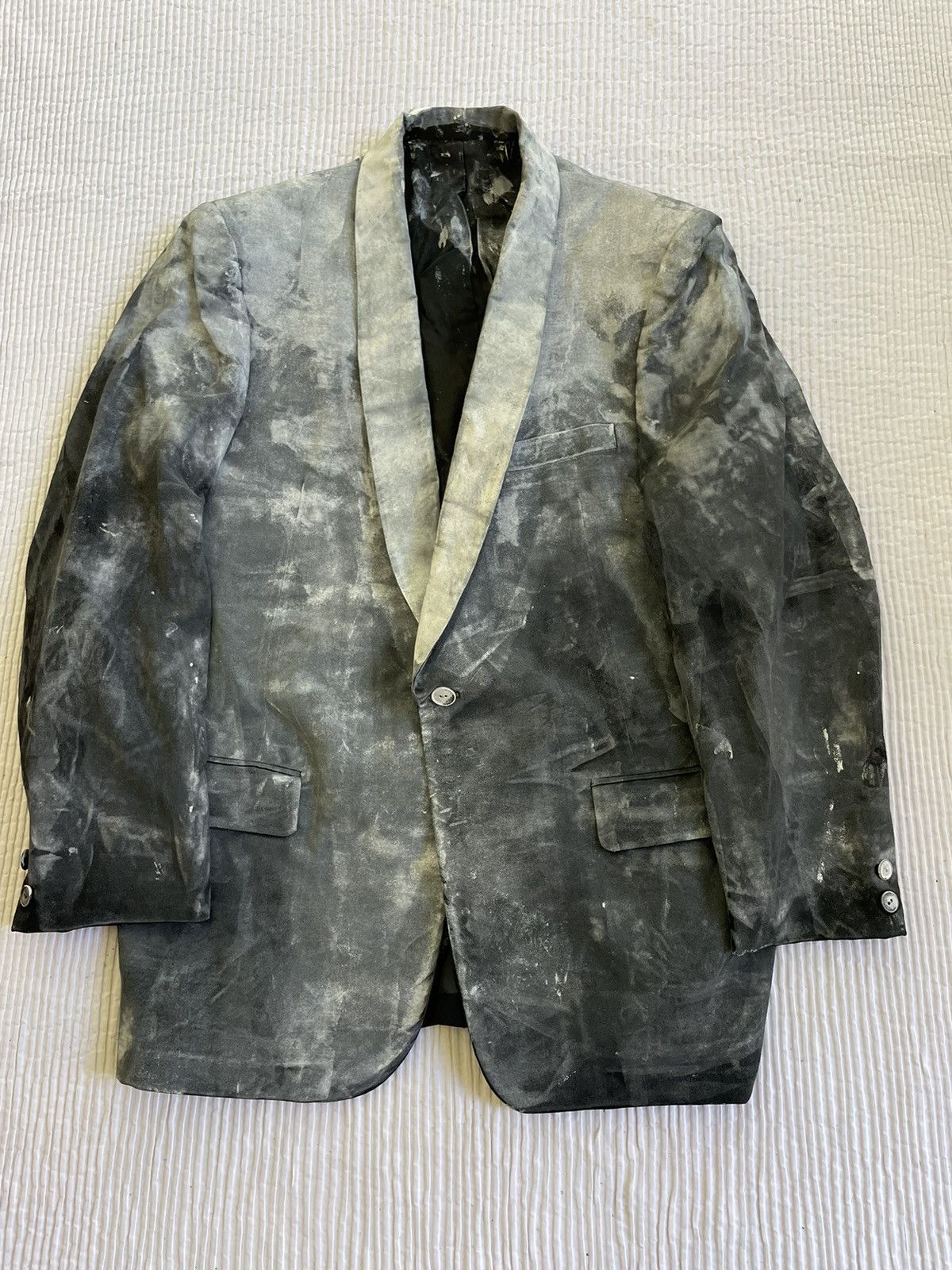Handmade Painted Tuxedo Jacket Size 40R - 1 Thumbnail