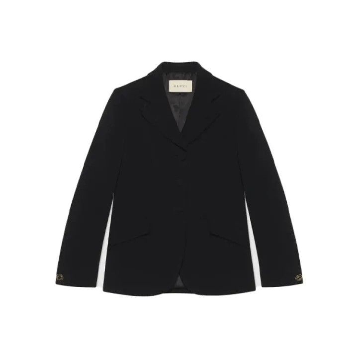 Gucci Gucci Black Fitted Suit Jacket for Women Size S / US 4 / IT 40 - 1 Thumbnail