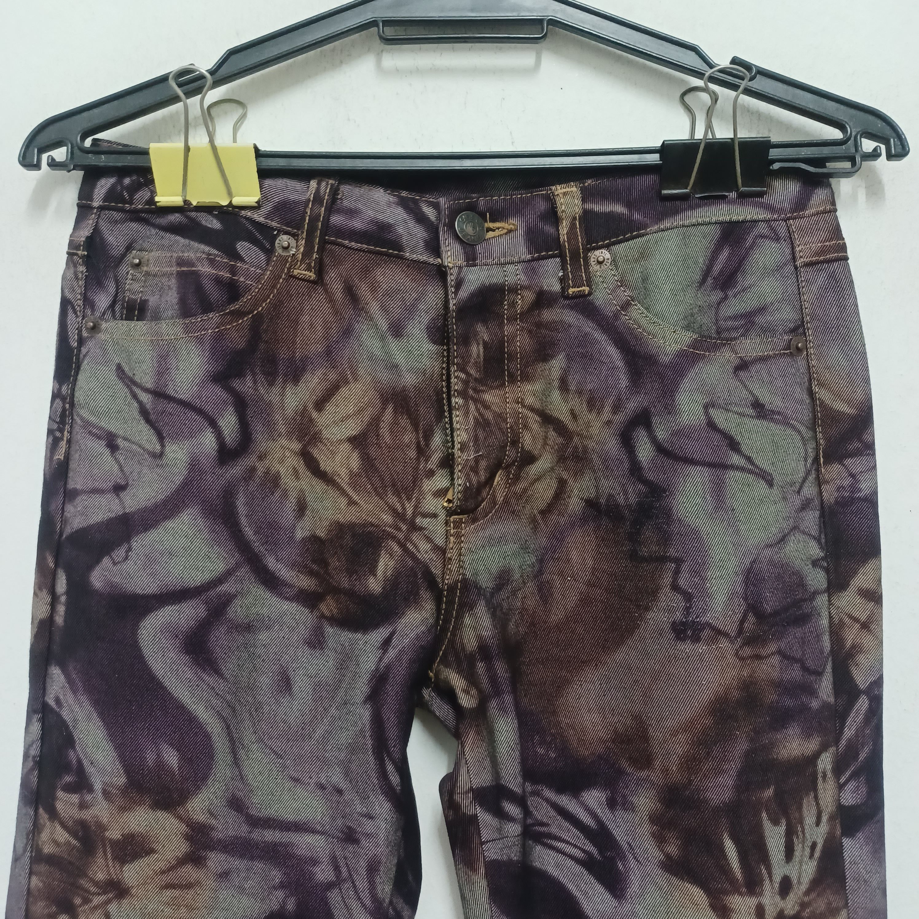 Japanese Brand SAGOON ALL OVER PRINTED,BOOTCUT JEANS Size 28" / US 6 / IT 42 - 3 Thumbnail