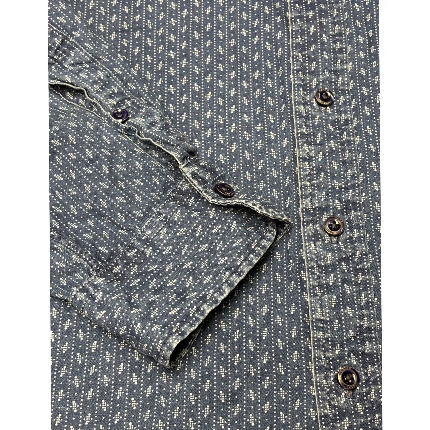 Polo Ralph Lauren Polo Ralph Lauren Mens Slim Fit Indigo Blue Micro Dot Cotton Button Up Shirt L Size US L / EU 52-54 / 3 - 3 Thumbnail