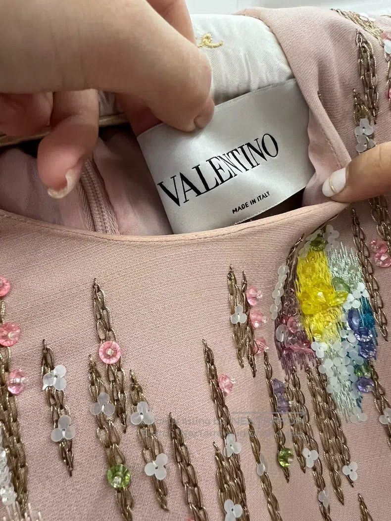 Valentino Valentino Heavy work short-sleeved dress Size L / US 10 / IT 46 - 3 Thumbnail