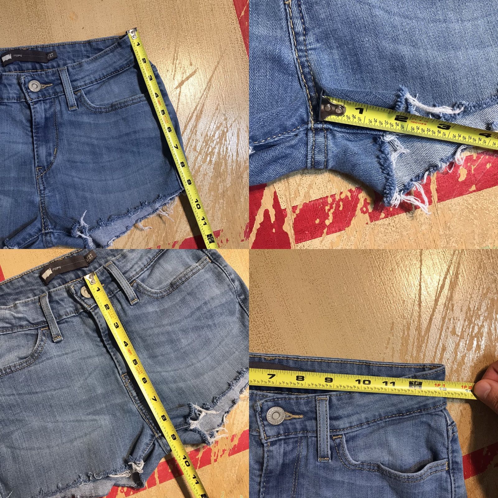 Levi's Levi's Light Blue Denim Womens Short 5-Pocket Zip Fly Slim Fit 8.5 Inseam 26W 4 Size 27" / US 4 / IT 40 - 8 Thumbnail