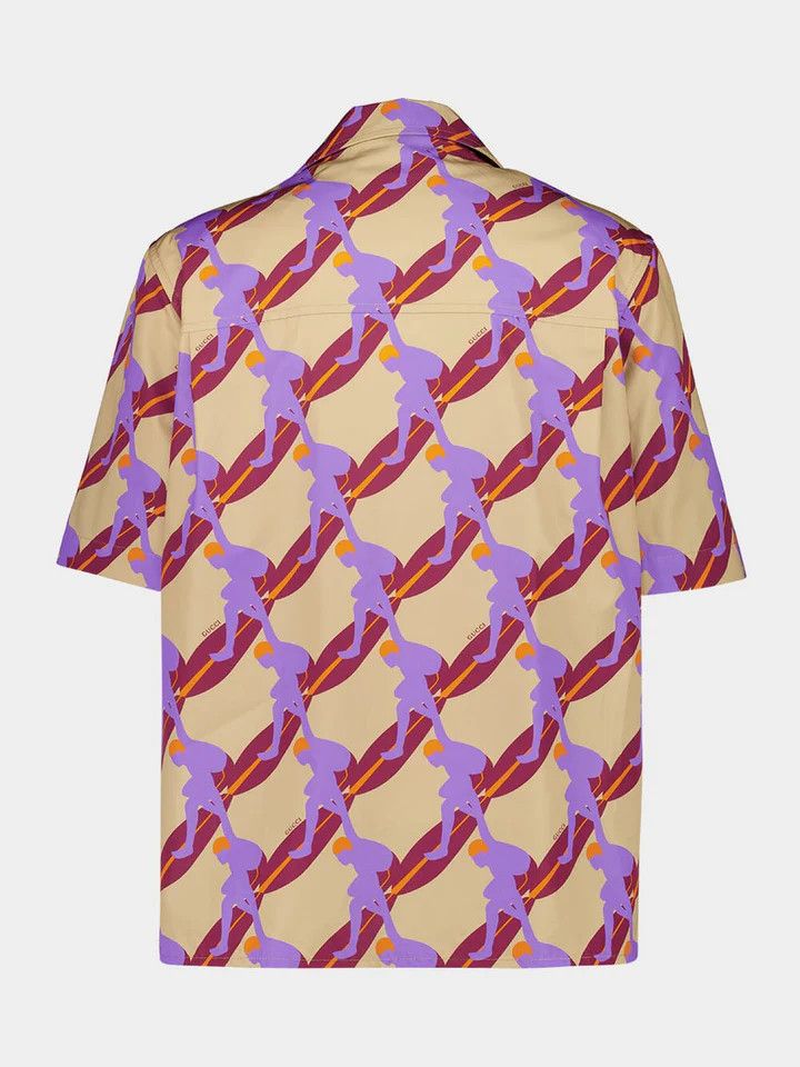 Gucci o1la5ras0426 Printed Light Cotton Poplin Shirt in Multicolor Size US S / EU 44-46 / 1 - 2 Thumbnail