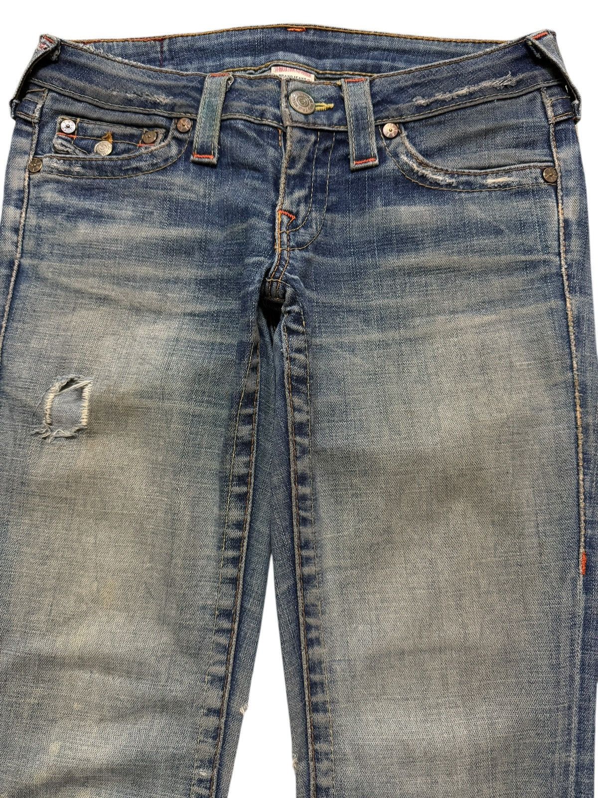 True Religion Vintage Usa 90s True Religion Mud Wash Faded Wide Leg Flared Size US 30 / EU 46 - 3 Thumbnail