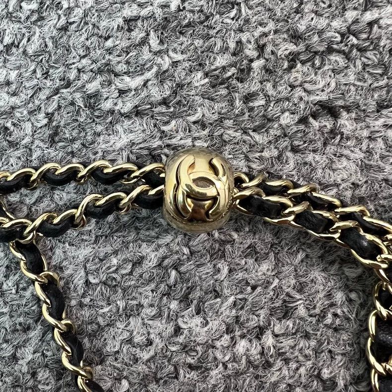 Chanel Chanel Black lambskin gold ball chain mobile phone case Size ONE SIZE - 7 Thumbnail