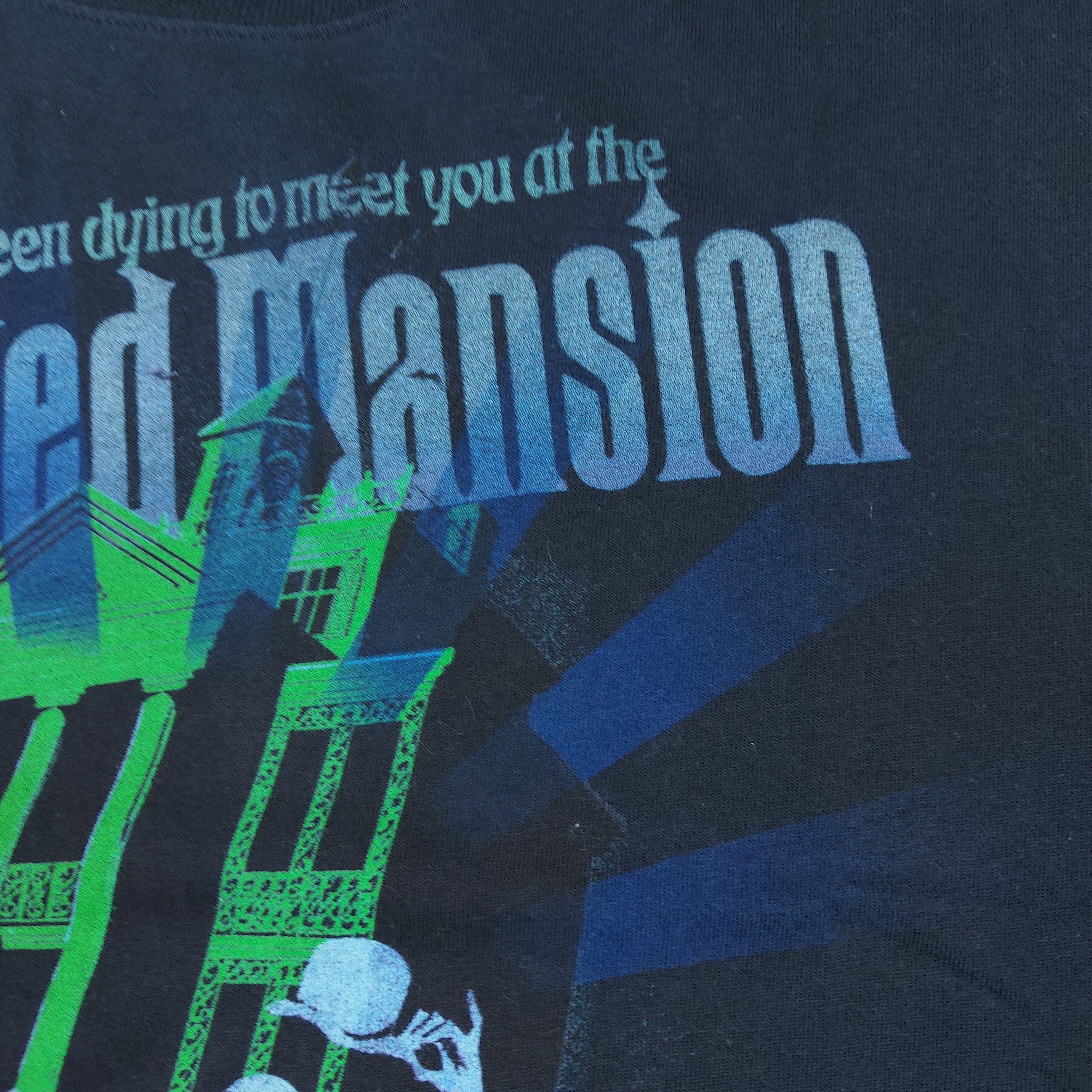 Disney VTG Y2K Disney The Haunted Mansion Hitchhiking Ghosts TEE Size US XXL / EU 58 / 5 - 5 Thumbnail