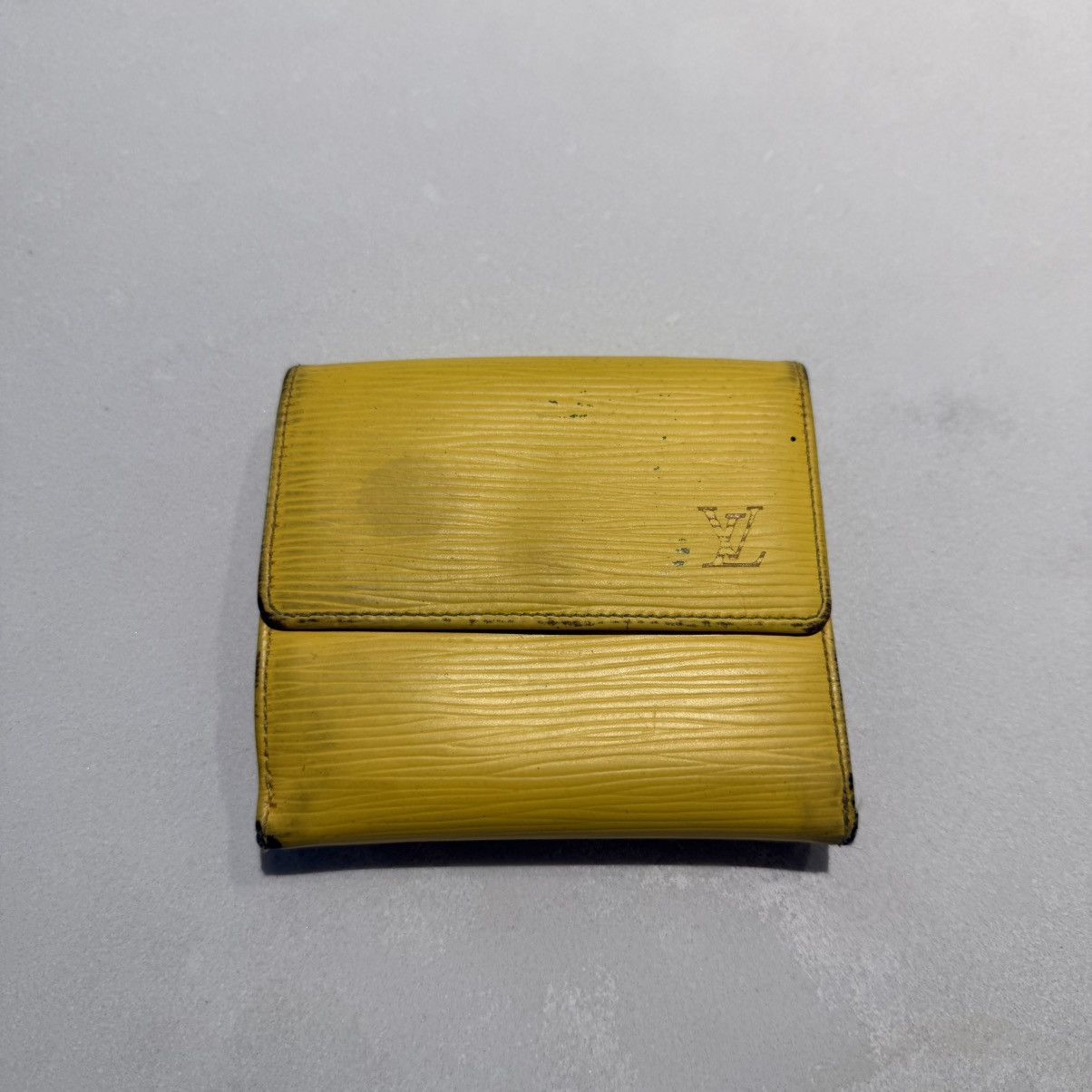 LV Elise Trifold Wallet in Tassil Yellow Epi Leather