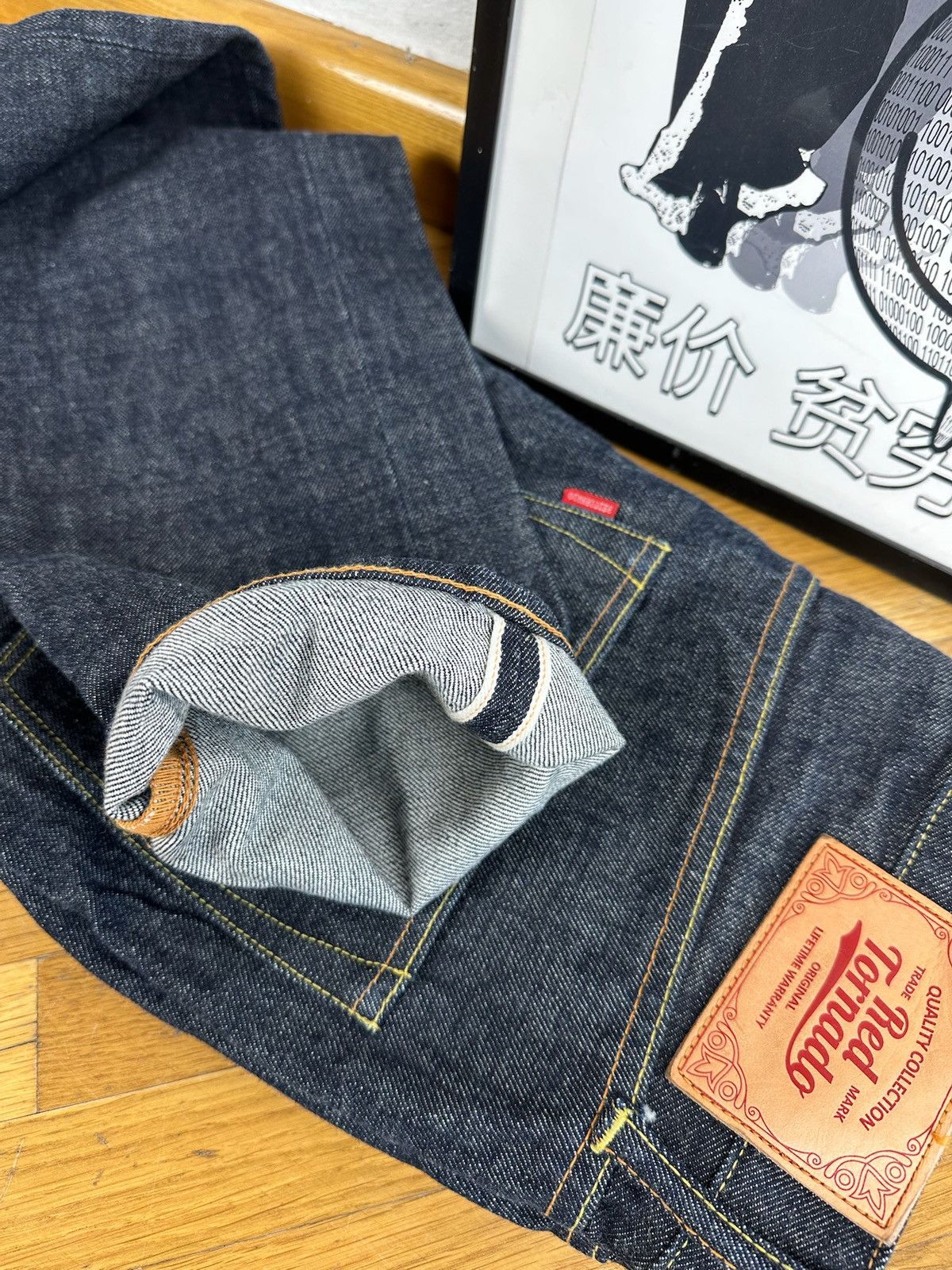Japanese Brand Red Tornado Bronson Mfg. Blue Selvedge 33x32 Jeans Size US 33 - 1 Thumbnail