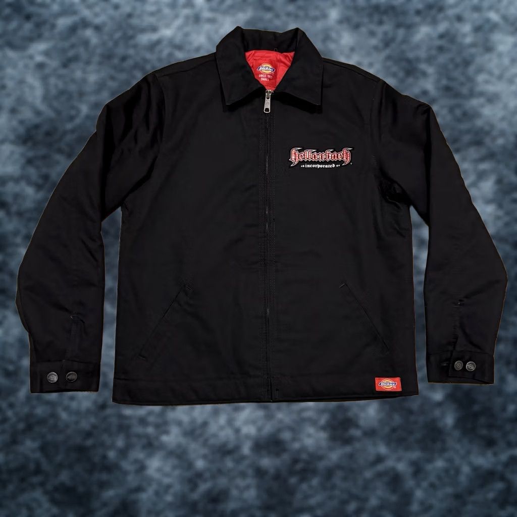 Dickies Dickies Hellanbach Jacket Size S Embroidered Wings Rhinestone Bomber Jacket Black Unisex Adults Zip Full Zip Pockets Logo Collar Style Wing Size US S / EU 44-46 / 1 - 1 Thumbnail