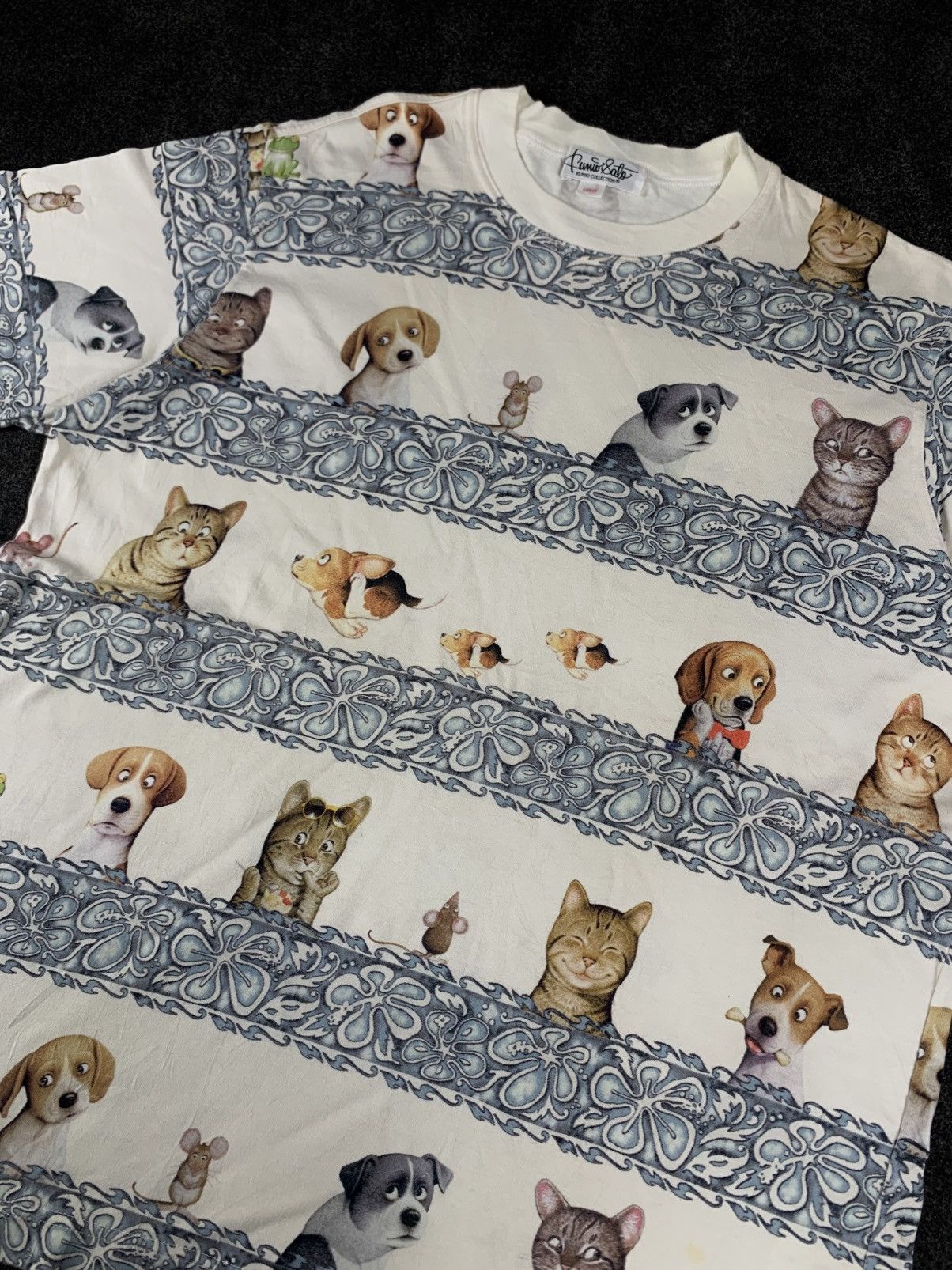 Vintage Vintage Kunio Sato Collection All-Over Print T-Shirt Size US L / EU 52-54 / 3 - 3 Thumbnail