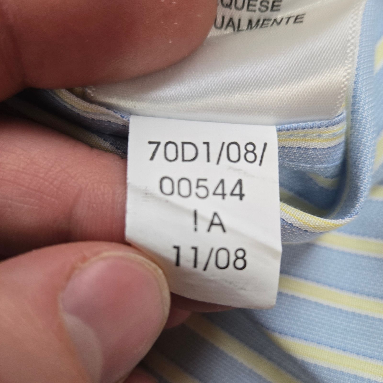 Tommy Hilfiger Tommy Hilfiger Blue Stripe Button Up Dress Shirt Size Medium Size US M / EU 48-50 / 2 - 11 Thumbnail