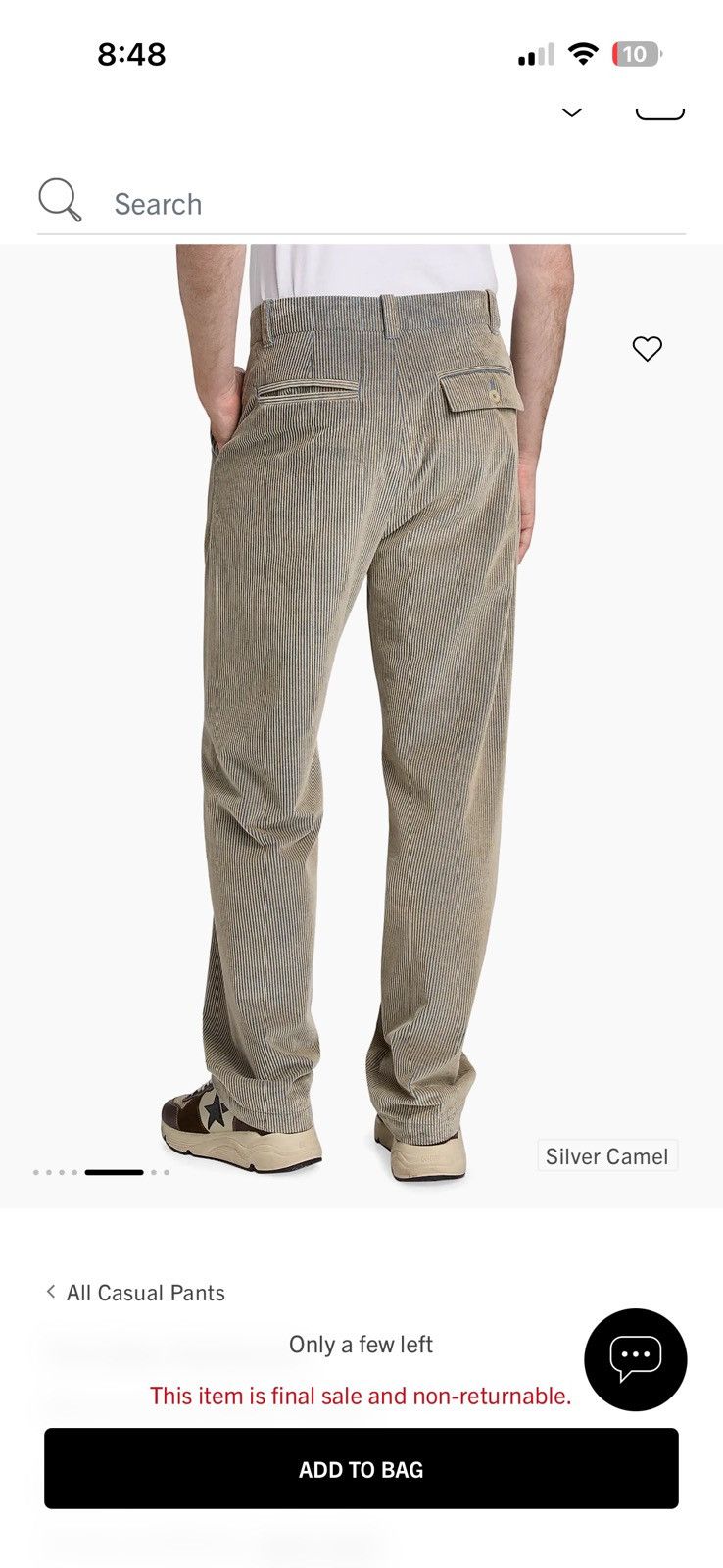 The Elder Statesman The Elder Statesman - Straight-Leg Pleated Corduroy Trousers Size US 32 / EU 48 - 3 Thumbnail
