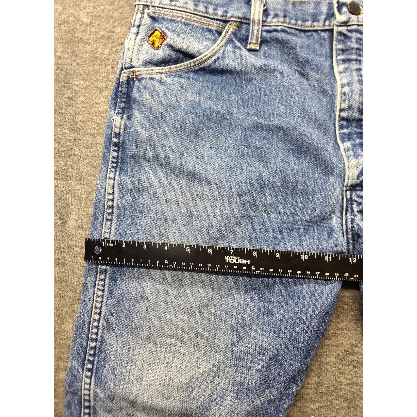 Wrangler Wrangler Jeans FR13MWZ Men 38x30 Flame Resistant Mid Rise Regular Fit Blue Denim 100% Cotton Jeans Size US 38 / EU 54 - 7 Thumbnail