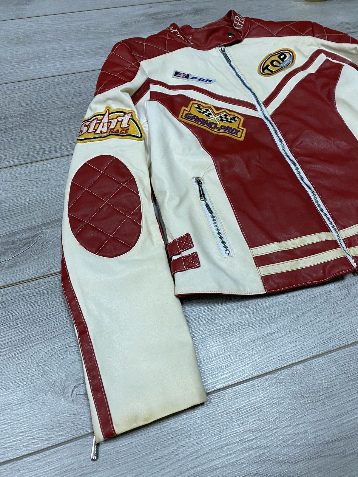 Vintage Rare Y2k Wonder Team Feilida Grand-Prix Leather Jacket 90’s Size M / US 6-8 / IT 42-44 - 10 Thumbnail