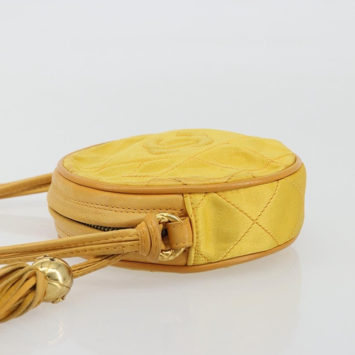 Chanel Chanel Matelasse Silk Shoulder Bag Yellow Size ONE SIZE - 12 Thumbnail