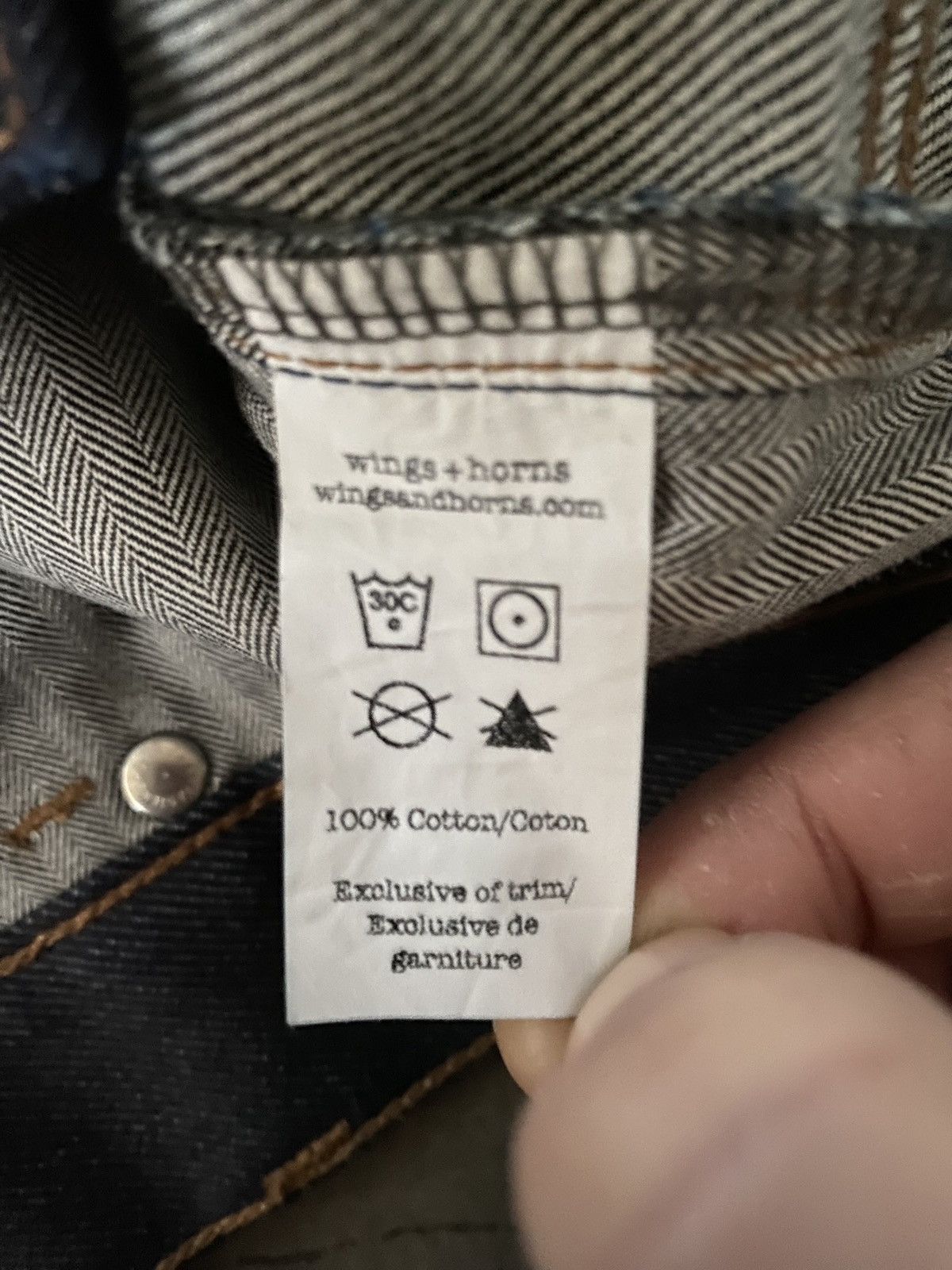 Wings + Horns Wings + Horns Raw Japanese Selvage denim Size US 30 / EU 46 - 3 Thumbnail
