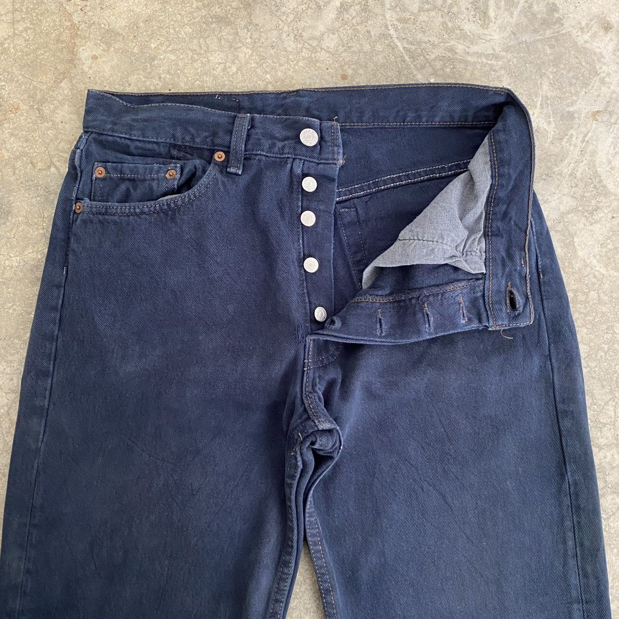Levi's Vintage 1993 Levis 501 Over Dyed Faded Black Denim Jeans Size US 30 / EU 46 - 8 Thumbnail